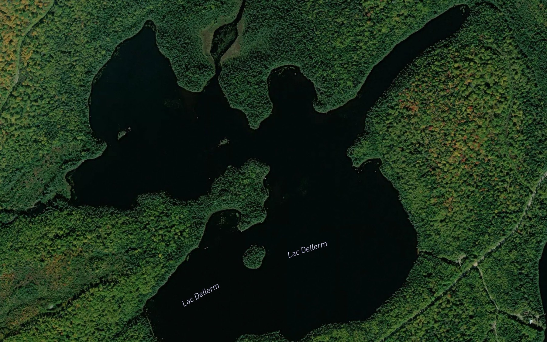 Satellite map of the Lac Dellerm