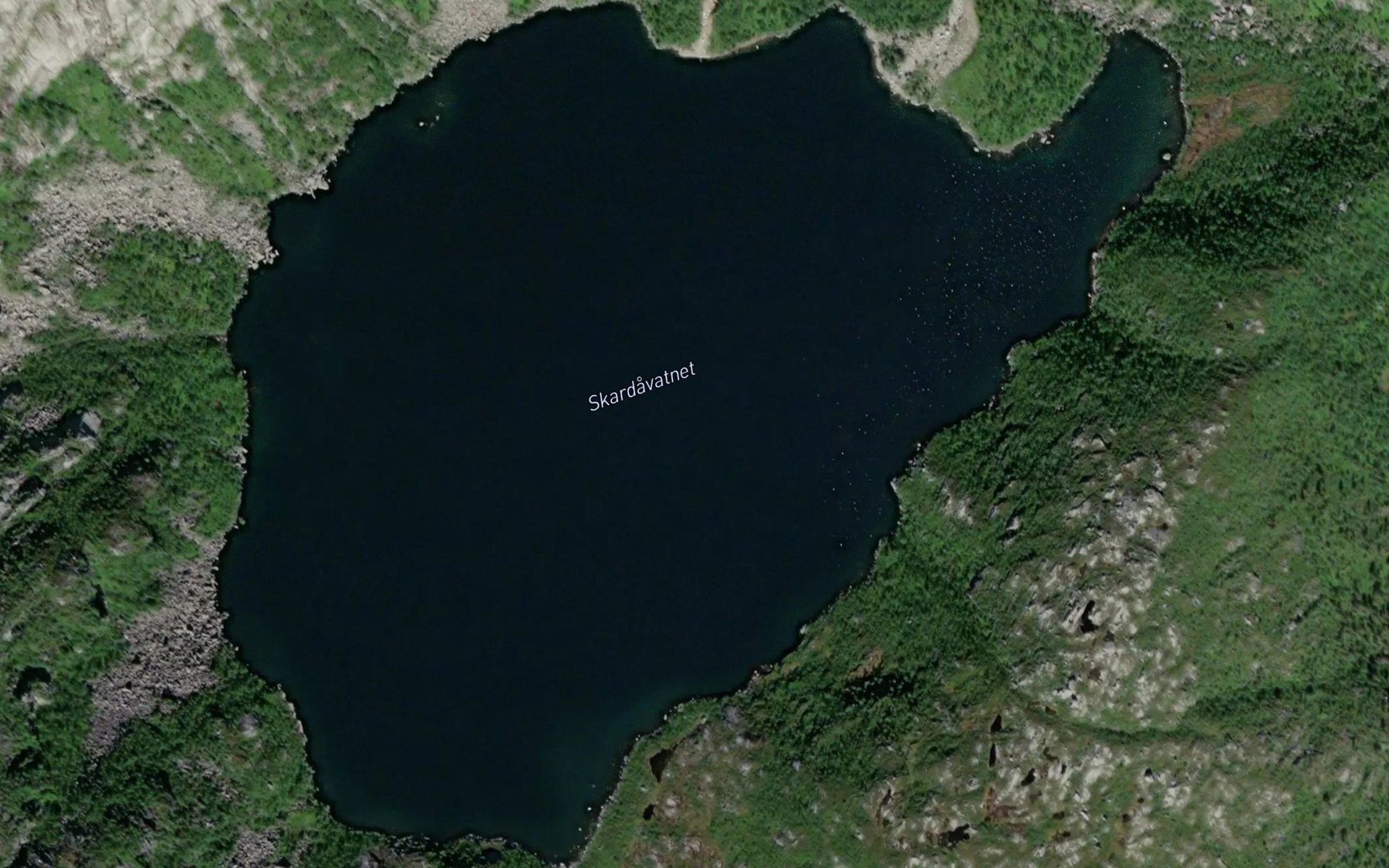 Satellite map of the Skardavatnet