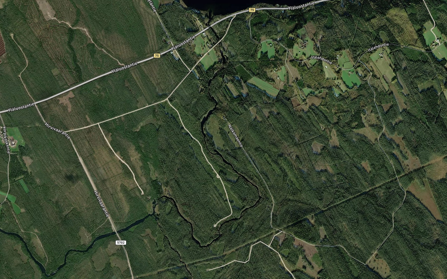 Satellite map of the Kivipuro