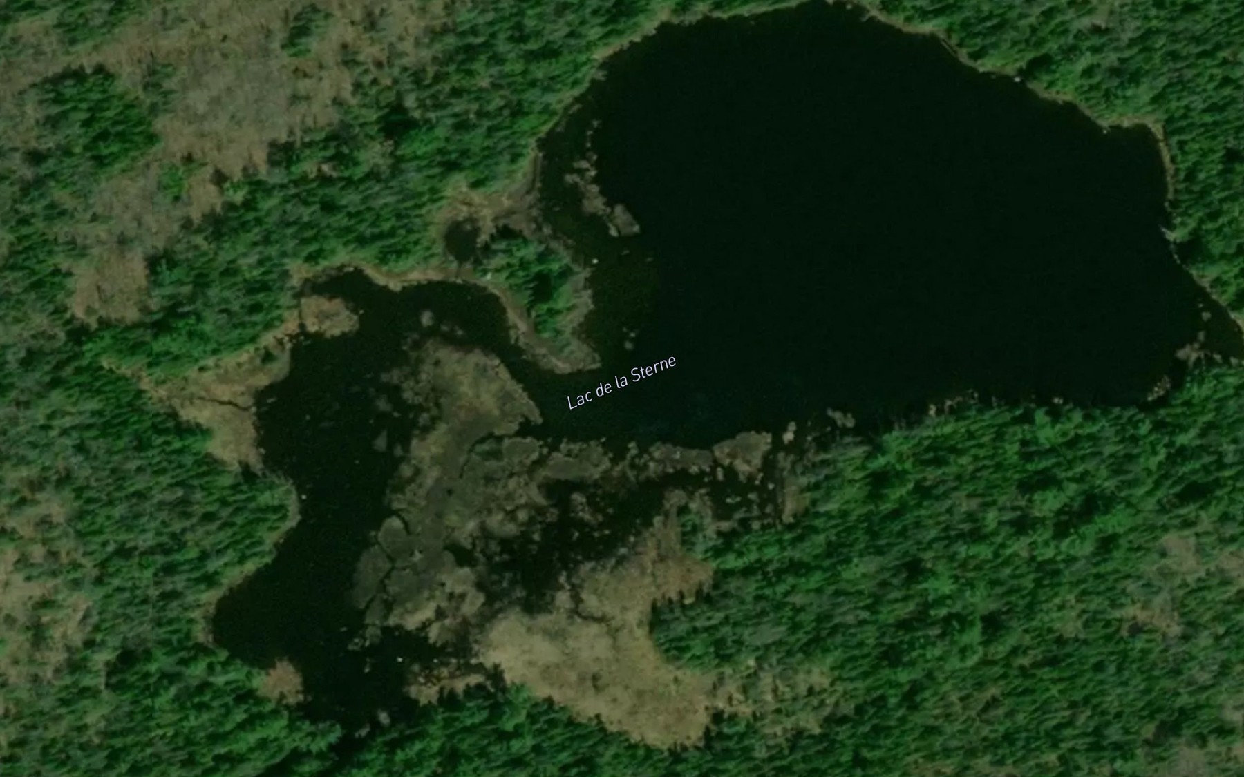 Satellite map of the Lac de la Sterne