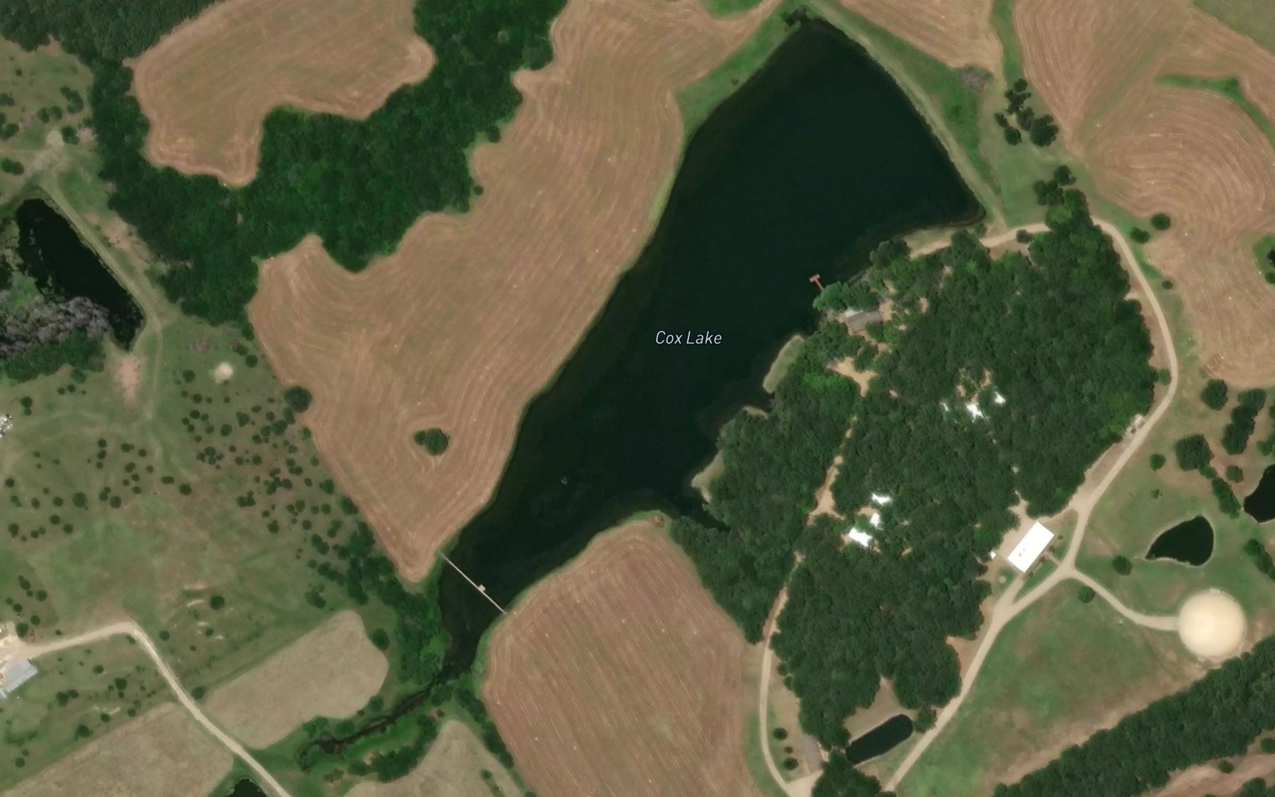 Satellite map of the Cox Lake