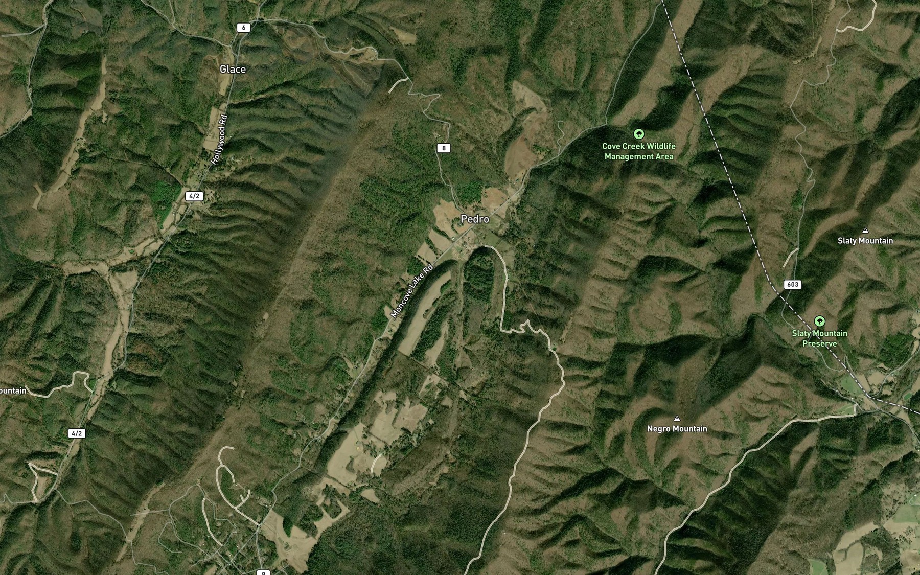 Satellite map of the Big Spring