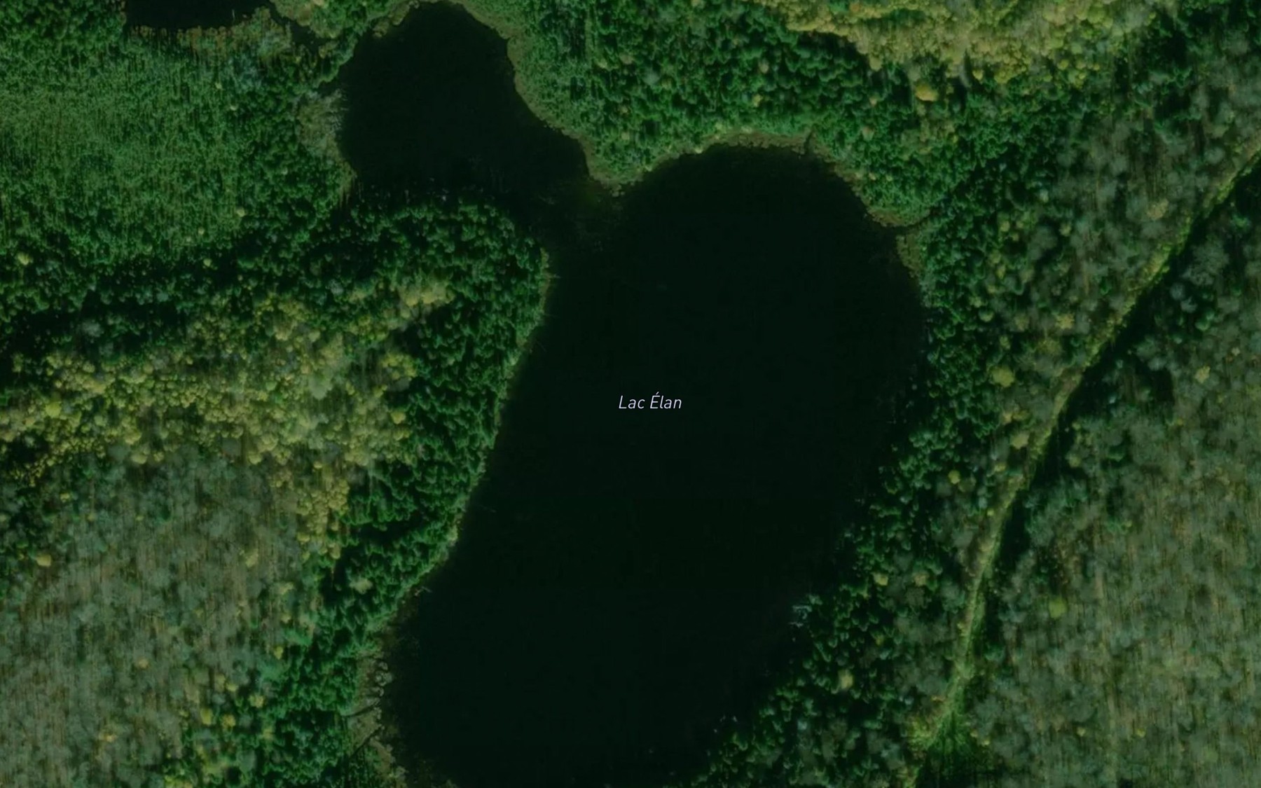 Satellite map of the Lac Elan