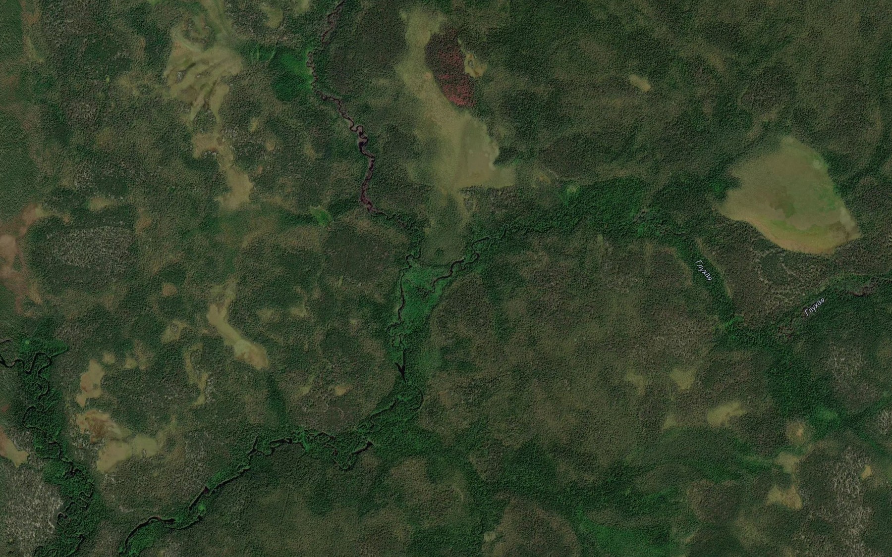 Satellite map of the Glukhaya