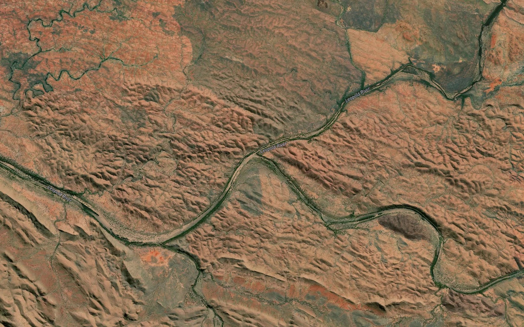 Satellite map of the Little Gold River