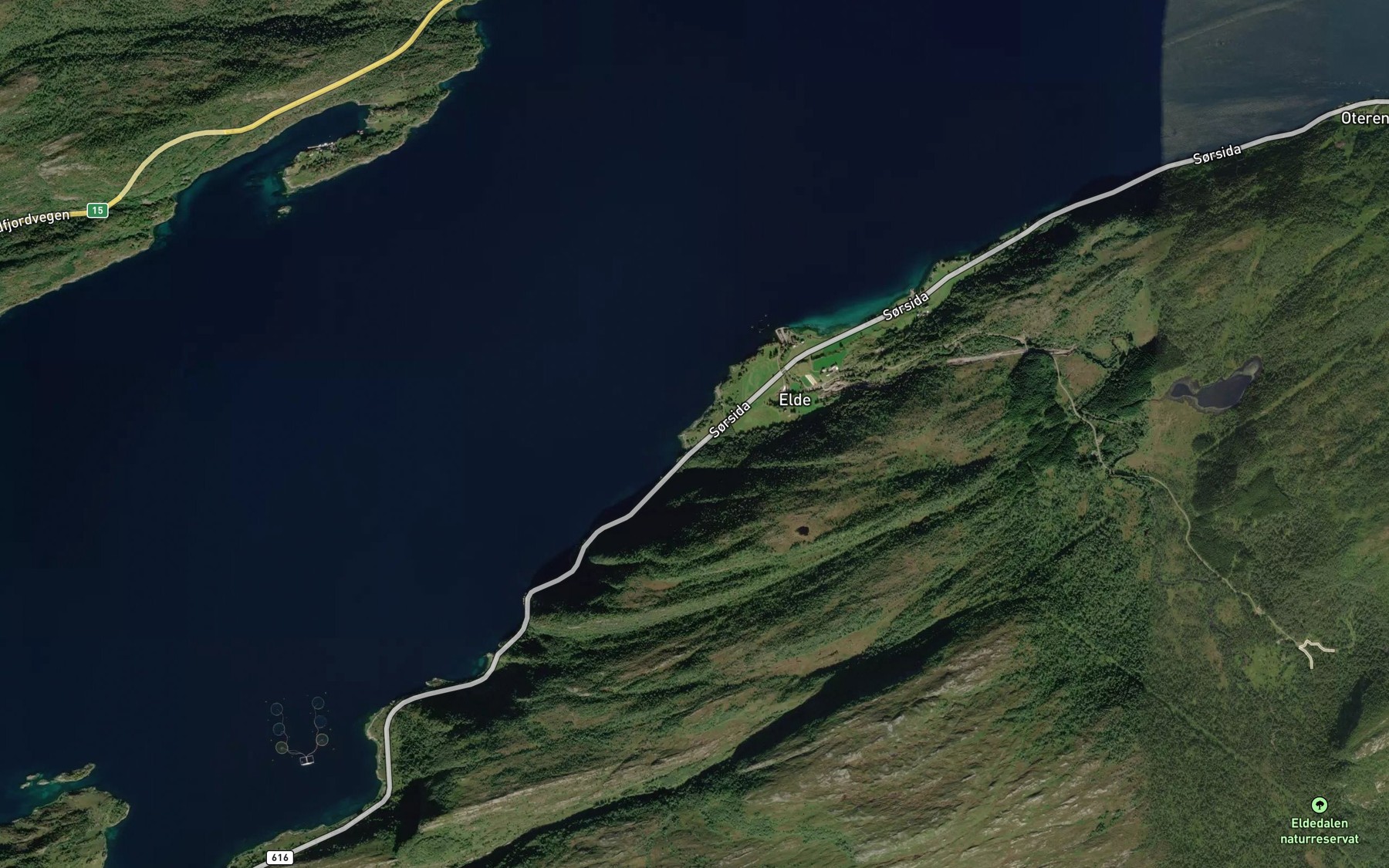 Satellite map of the Arvikneset