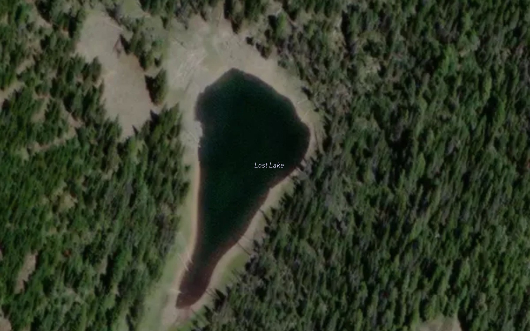 Satellite map of the Lost Lake