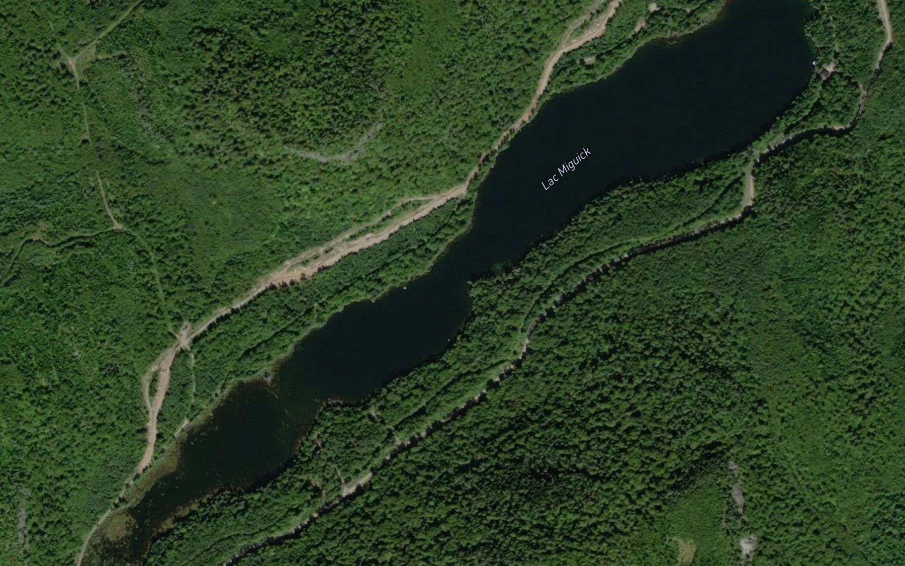 Satellite map of the Lac Miguick