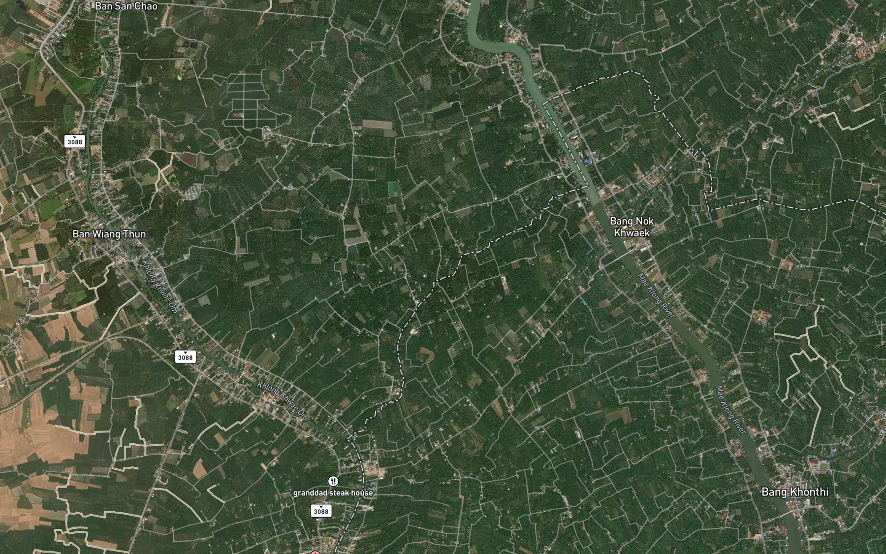 Satellite map of the Khlong Ta Cha