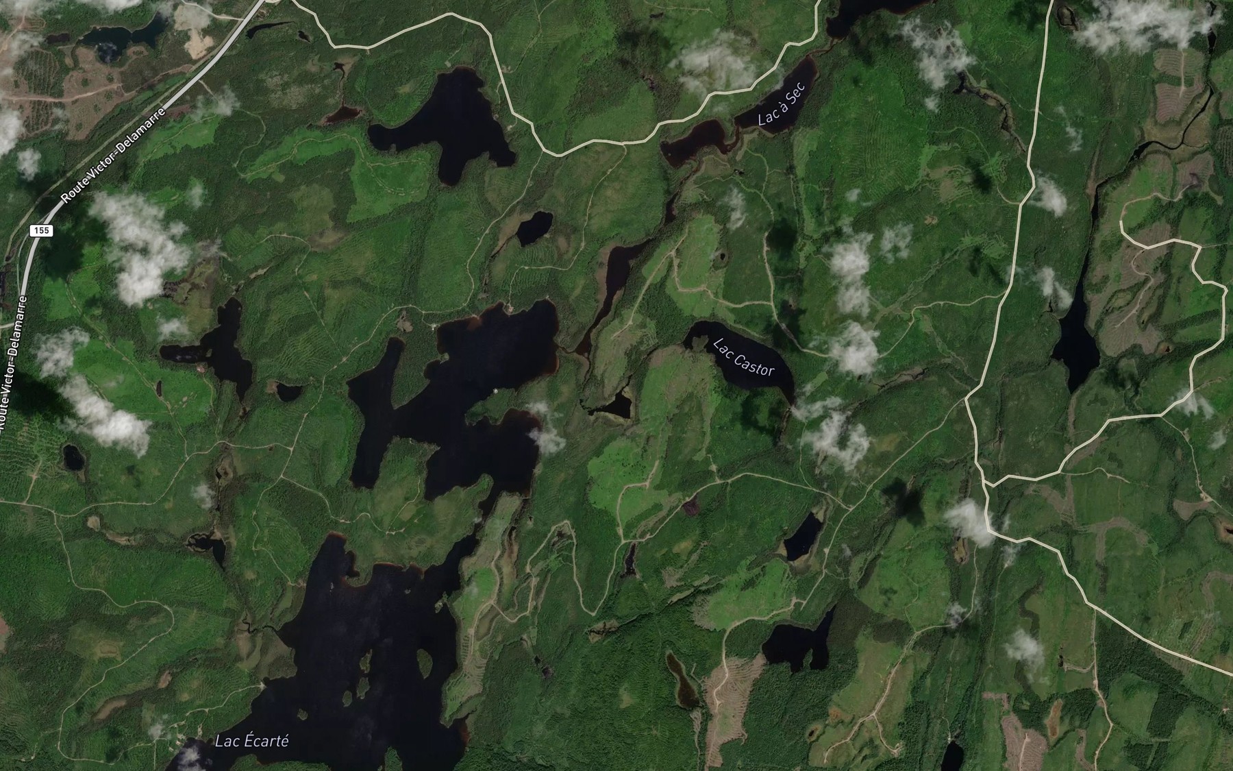 Satellite map of the Lac Laurent