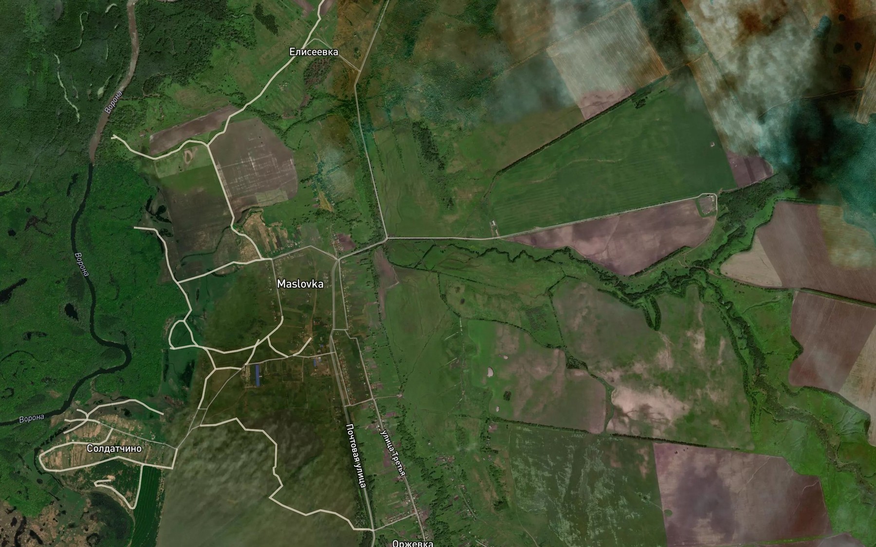 Satellite map of the Techera