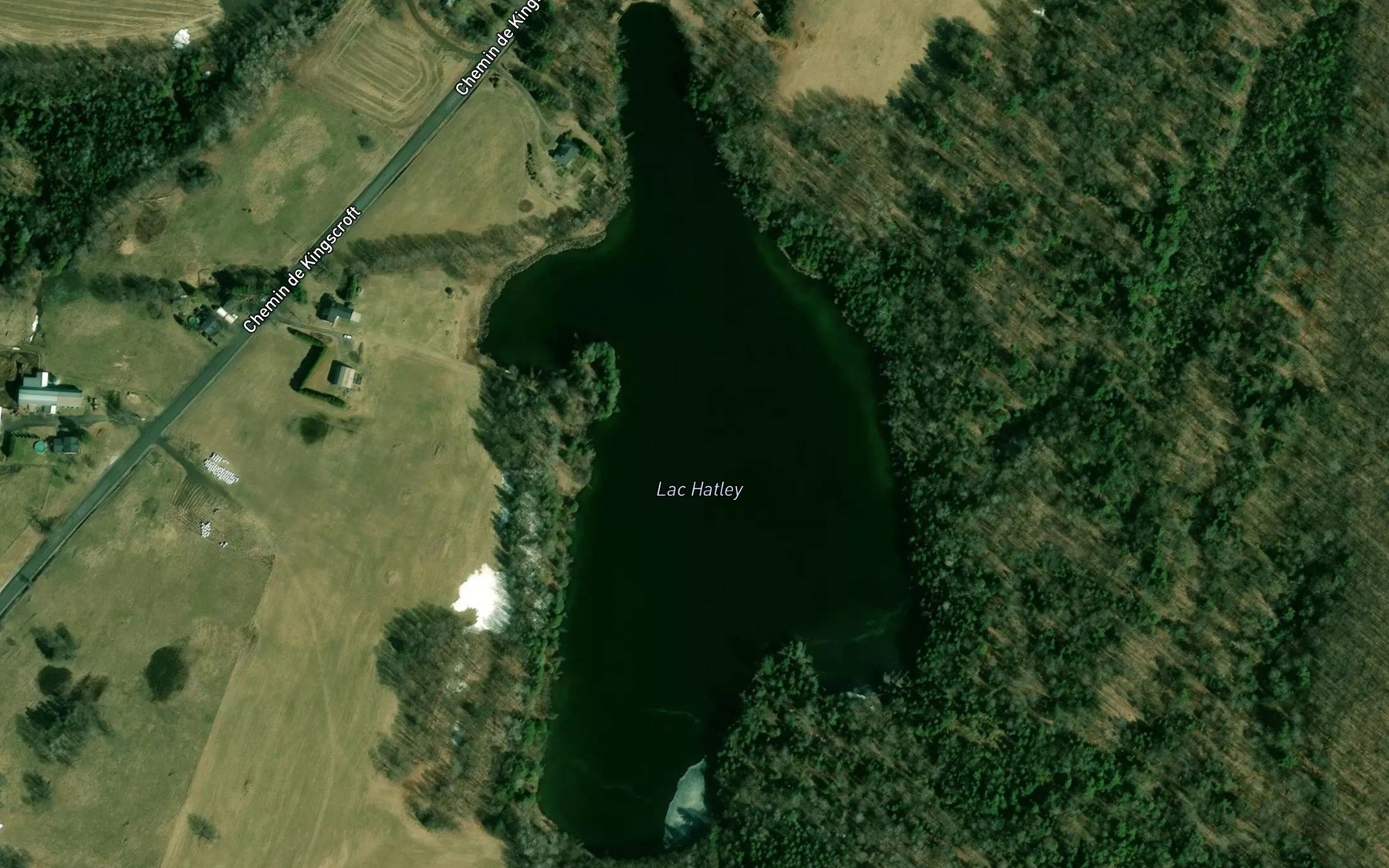 Satellite map of the Lac Hatley