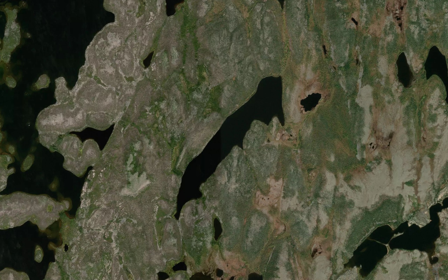 Satellite map of the Mittler Lake