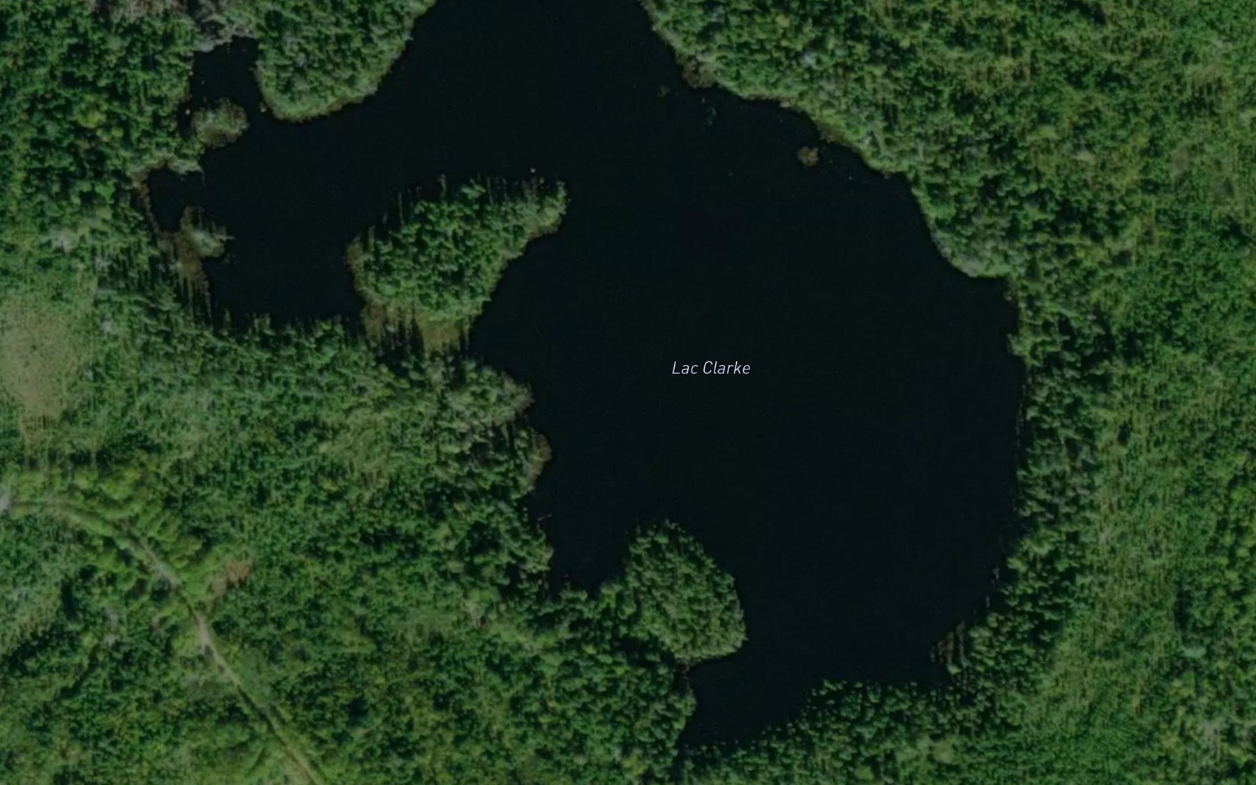 Satellite map of the Lac Clarke