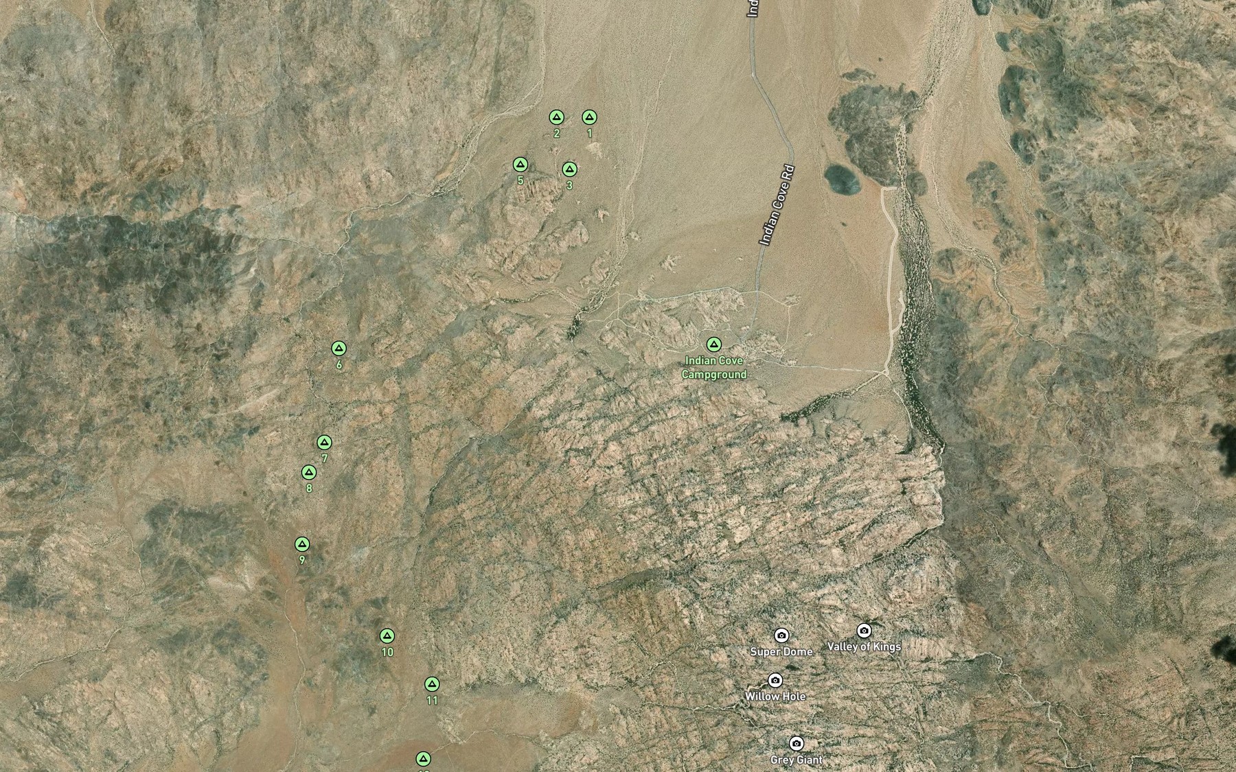 Satellite map of the Sneakeye Spring