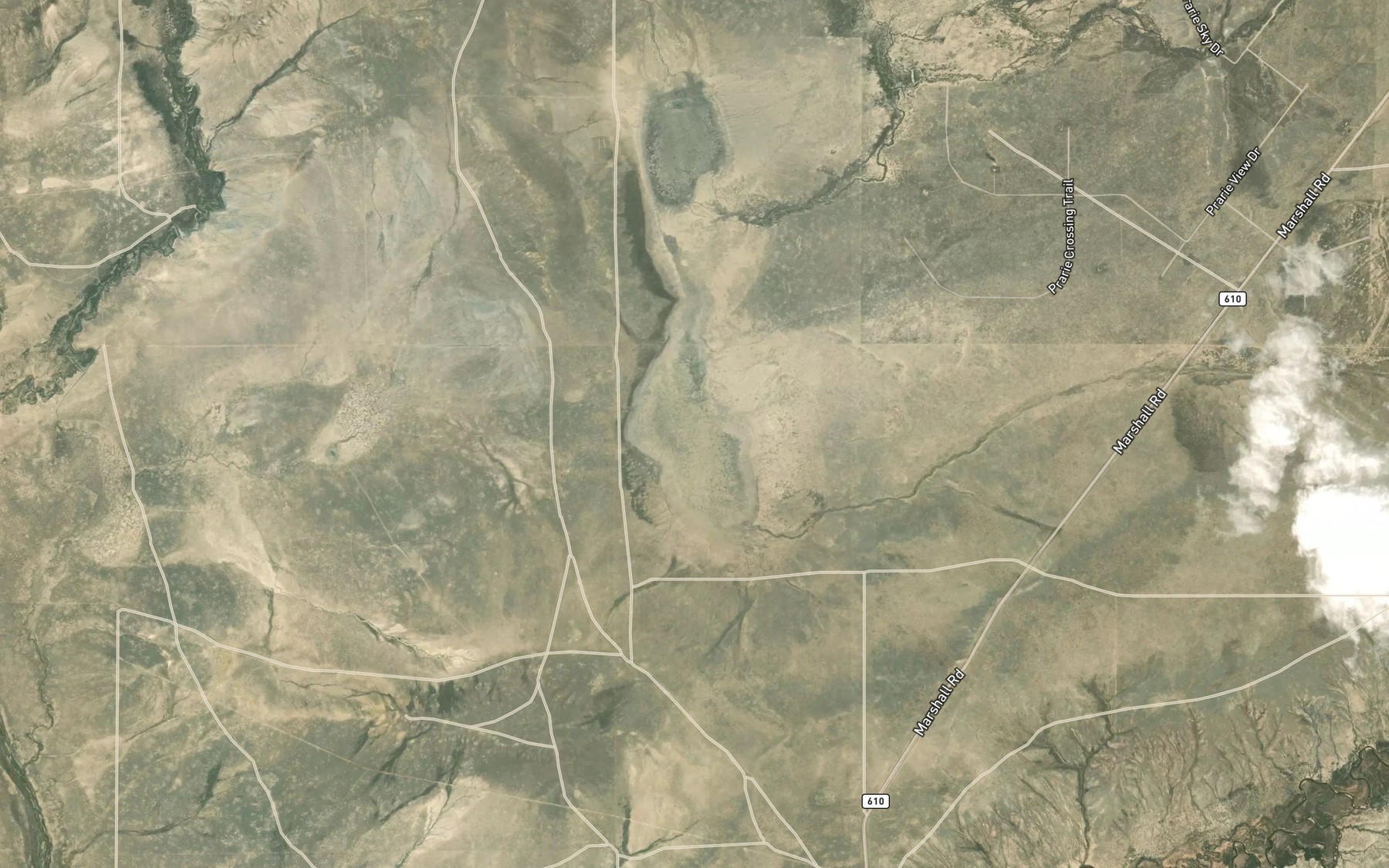 Satellite map of the Big Charlie Lakes