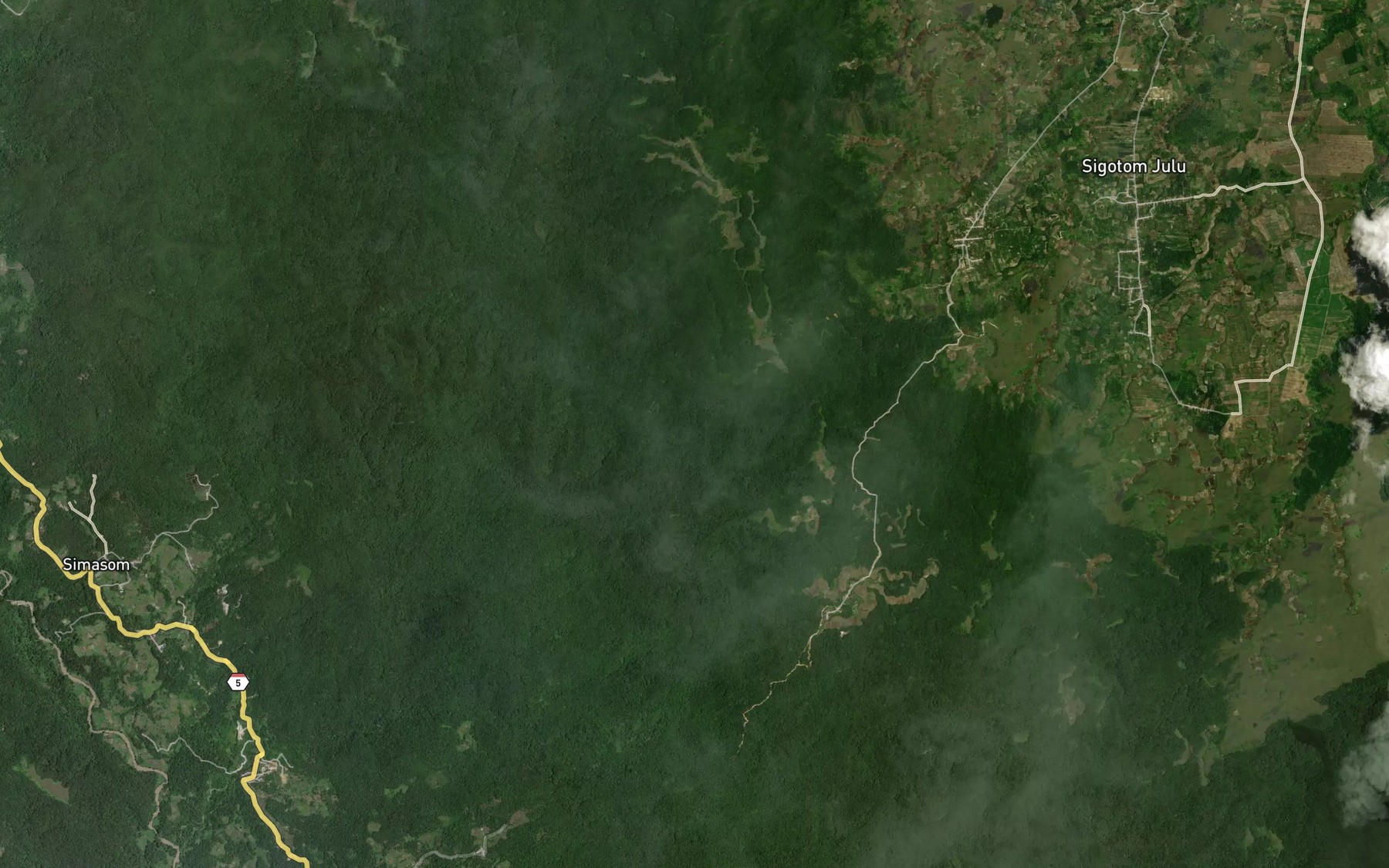 Satellite map of the Aek Si Gulam