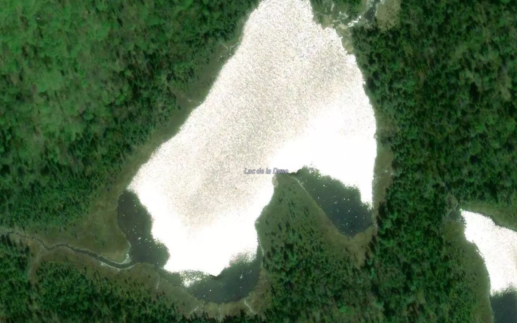 Satellite map of the Lac de la Dune
