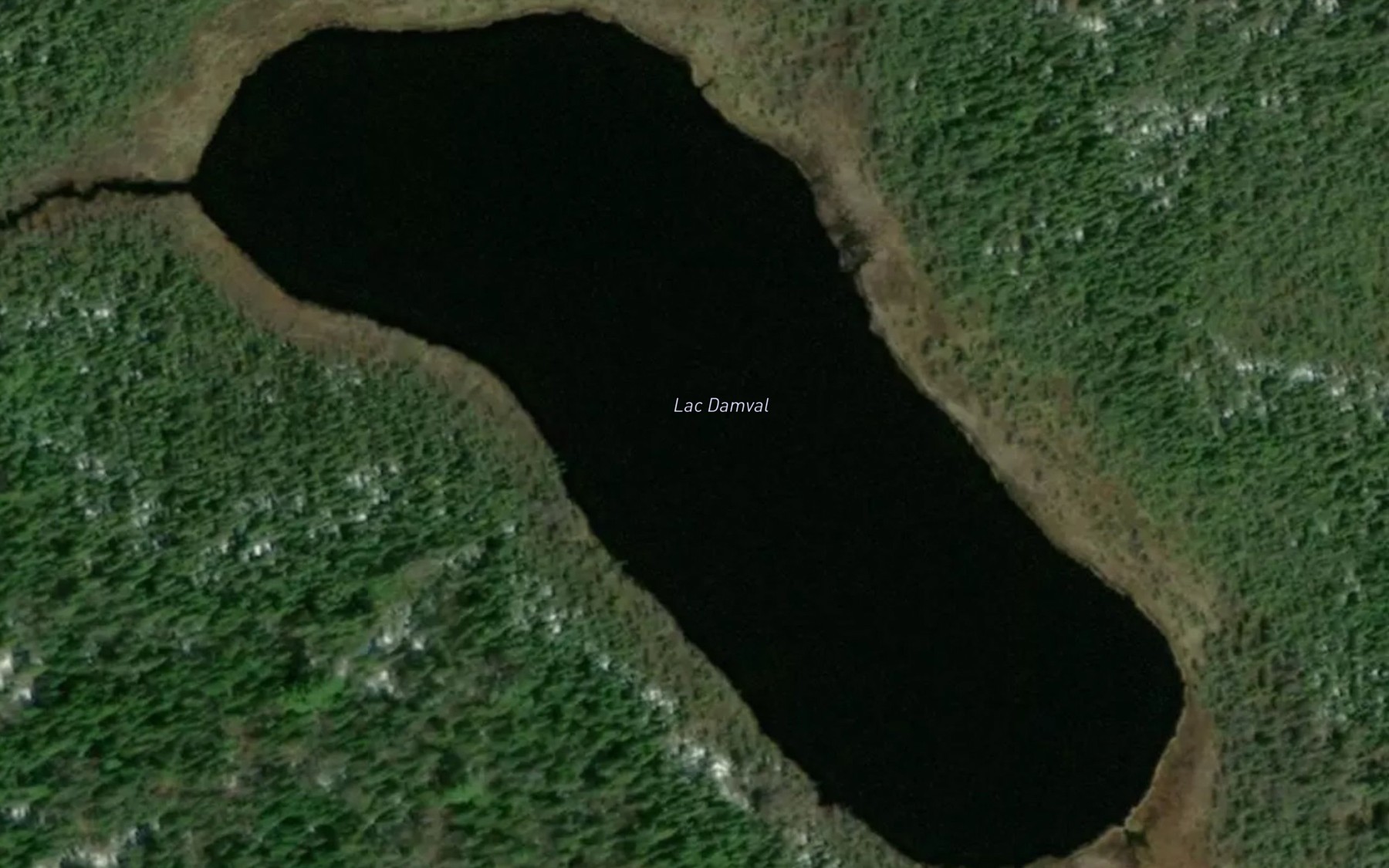 Satellite map of the Lac Damval