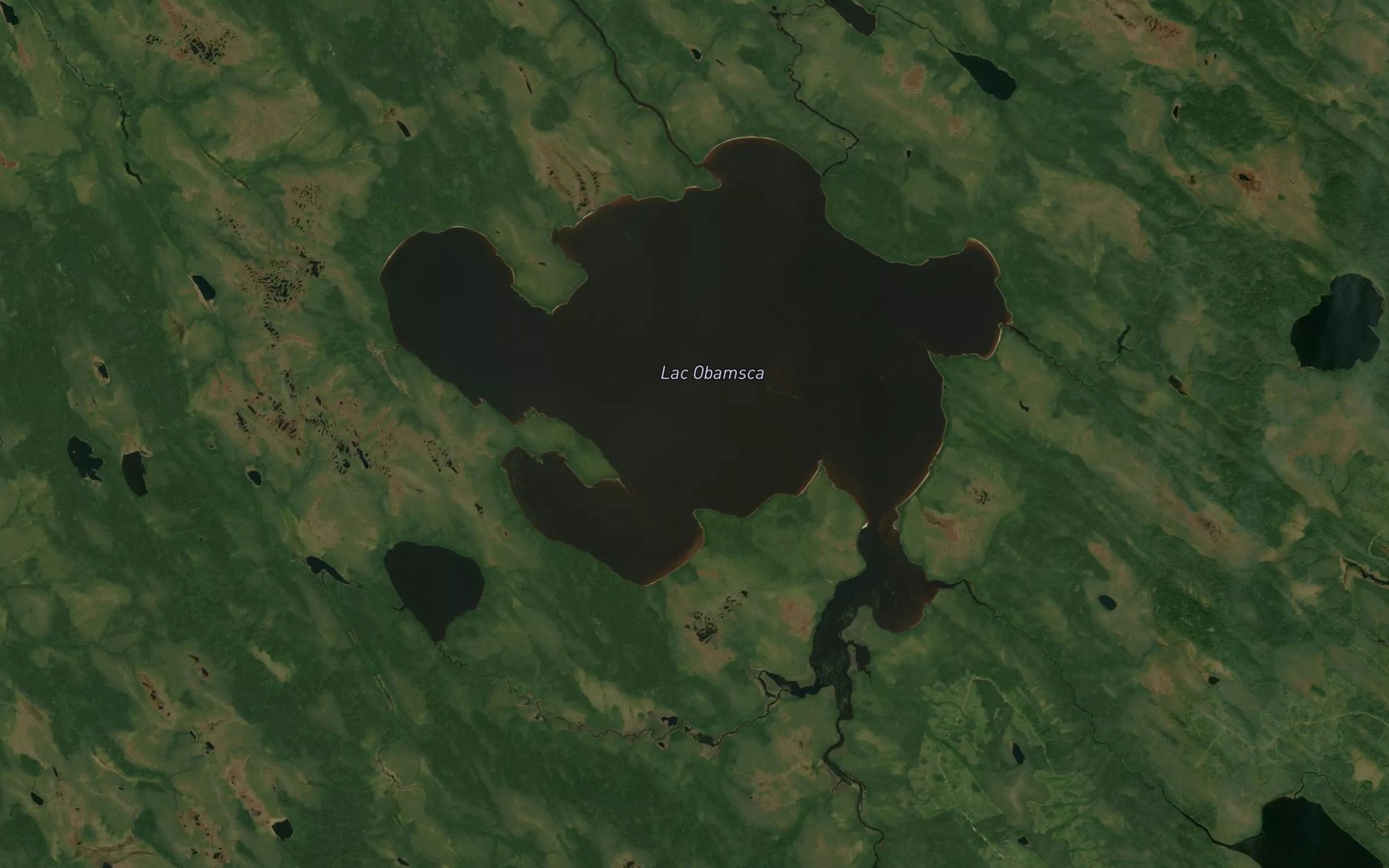 Satellite map of the Lac Obamsca