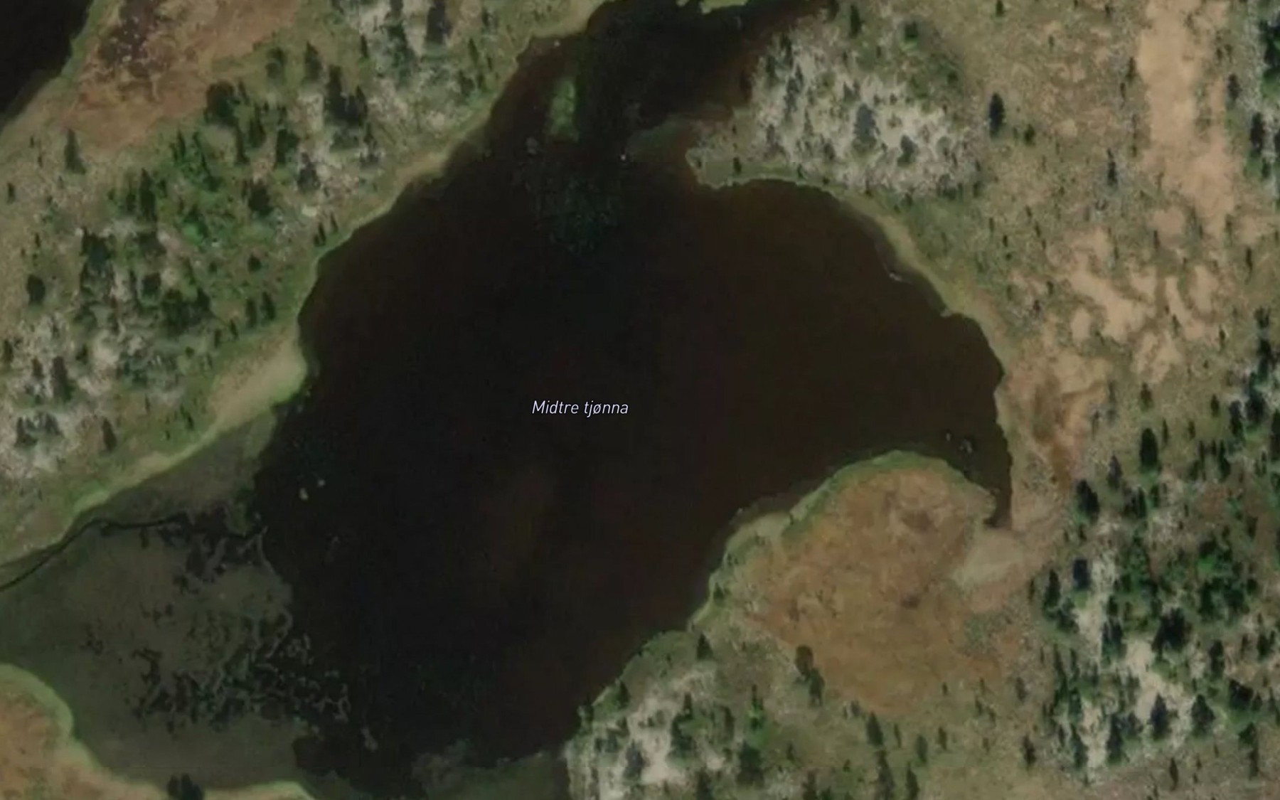 Satellite map of the Midtre tjonna