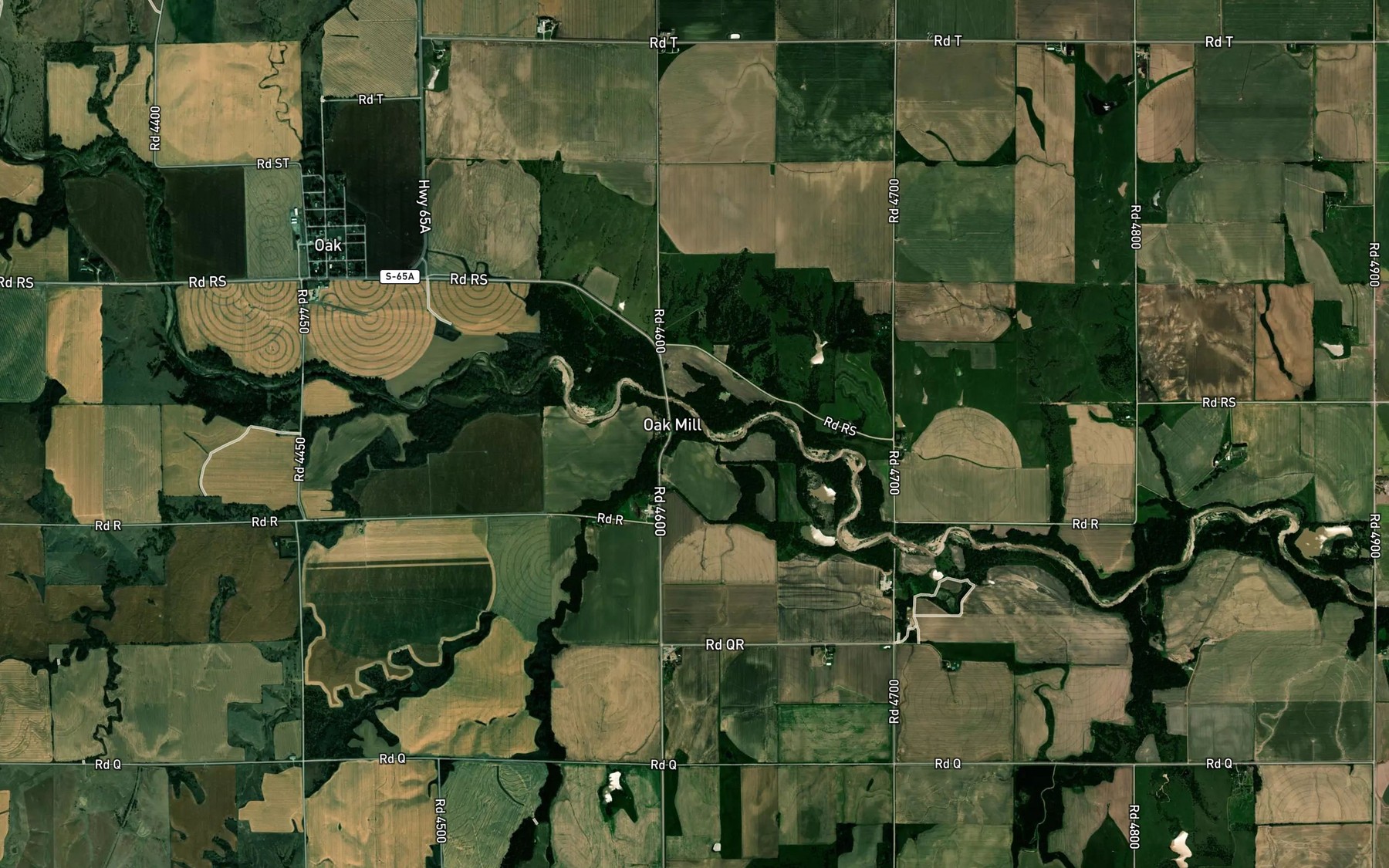 Satellite map of the Turtle Creek