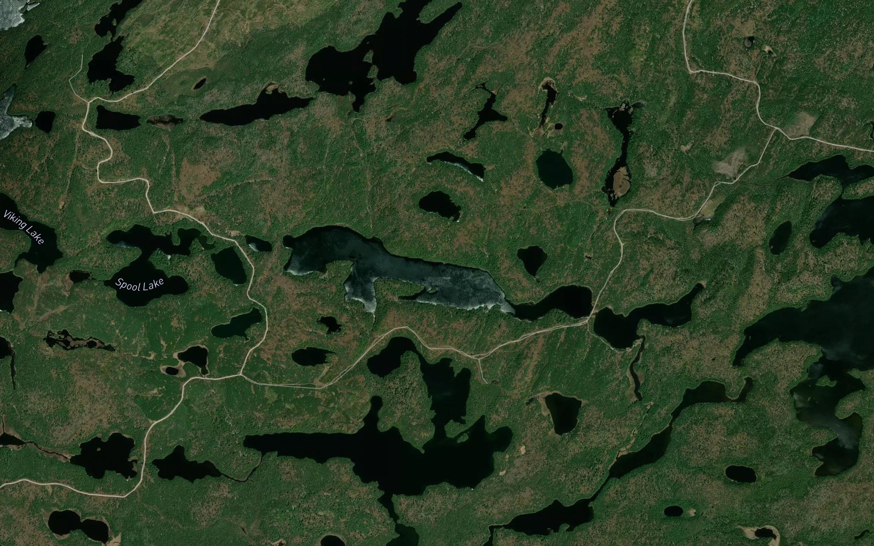 Satellite map of the Pinecone Lake