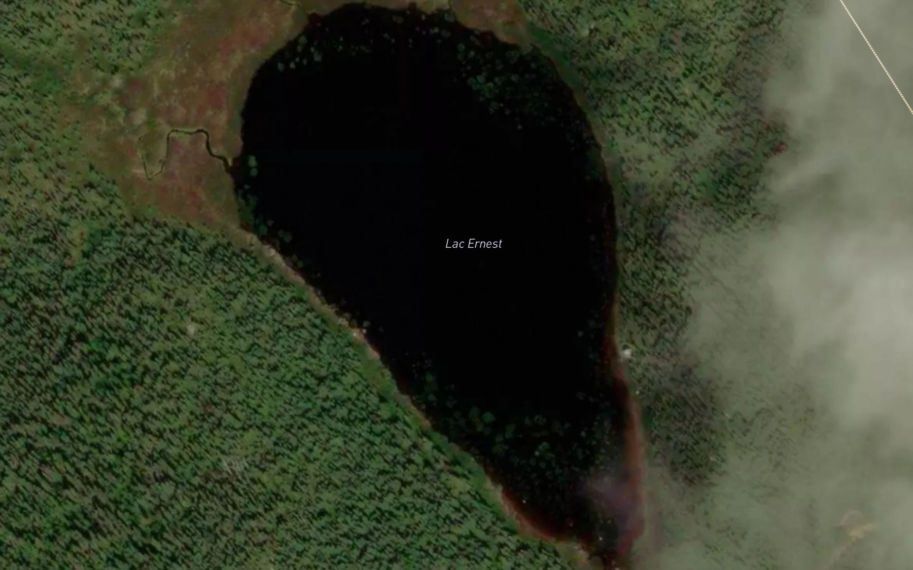 Satellite map of the Lac Ernest