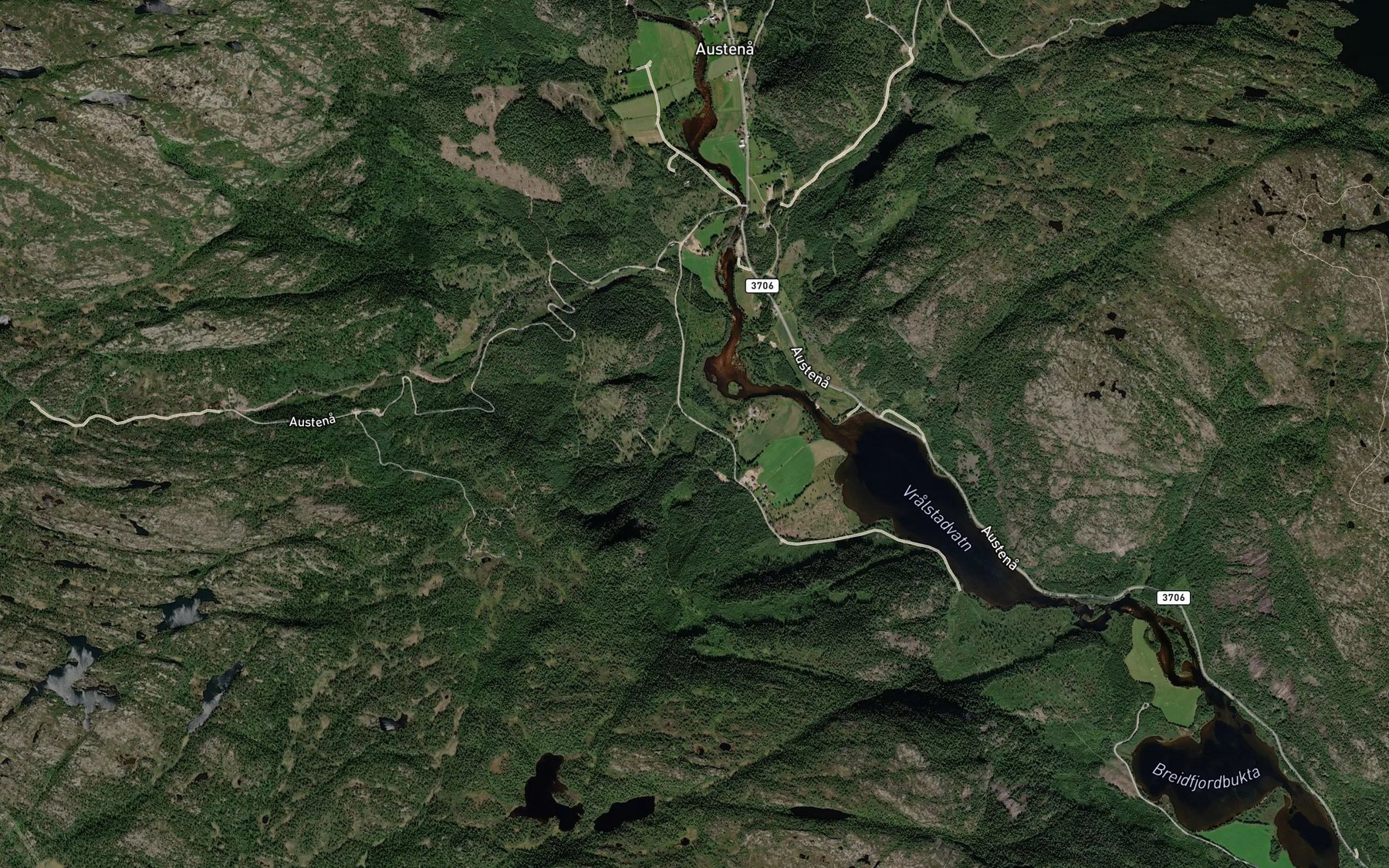 Satellite map of the Bjornsdalsbekken
