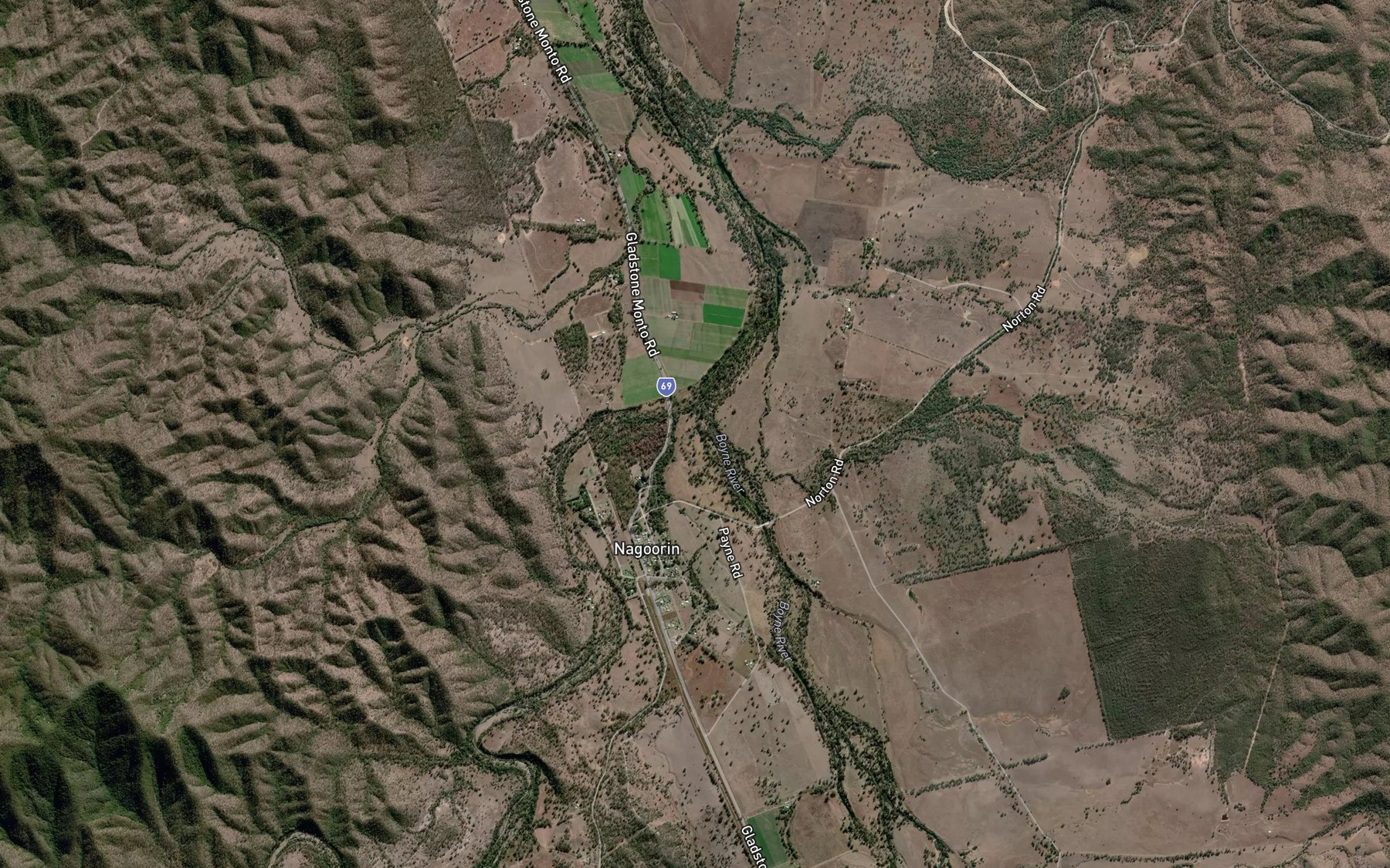 Satellite map of the Degalgil Creek