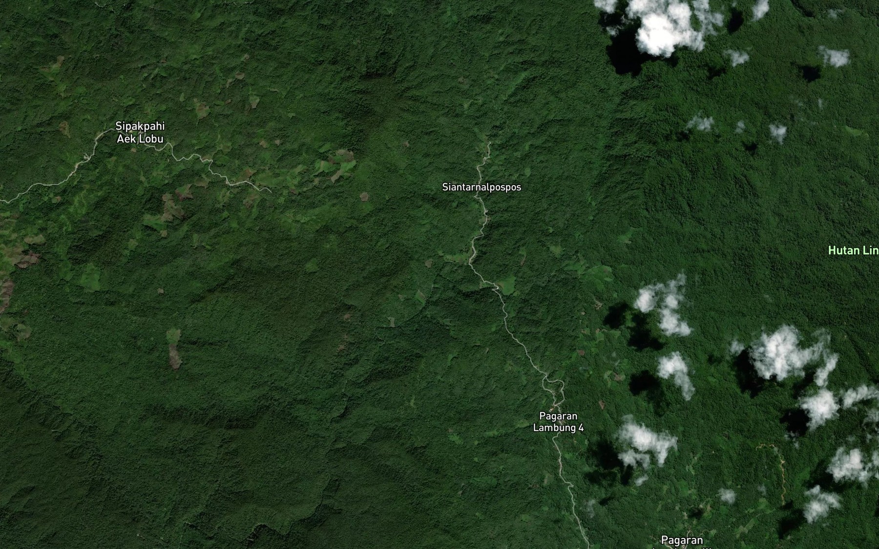 Satellite map of the Aek Siupar