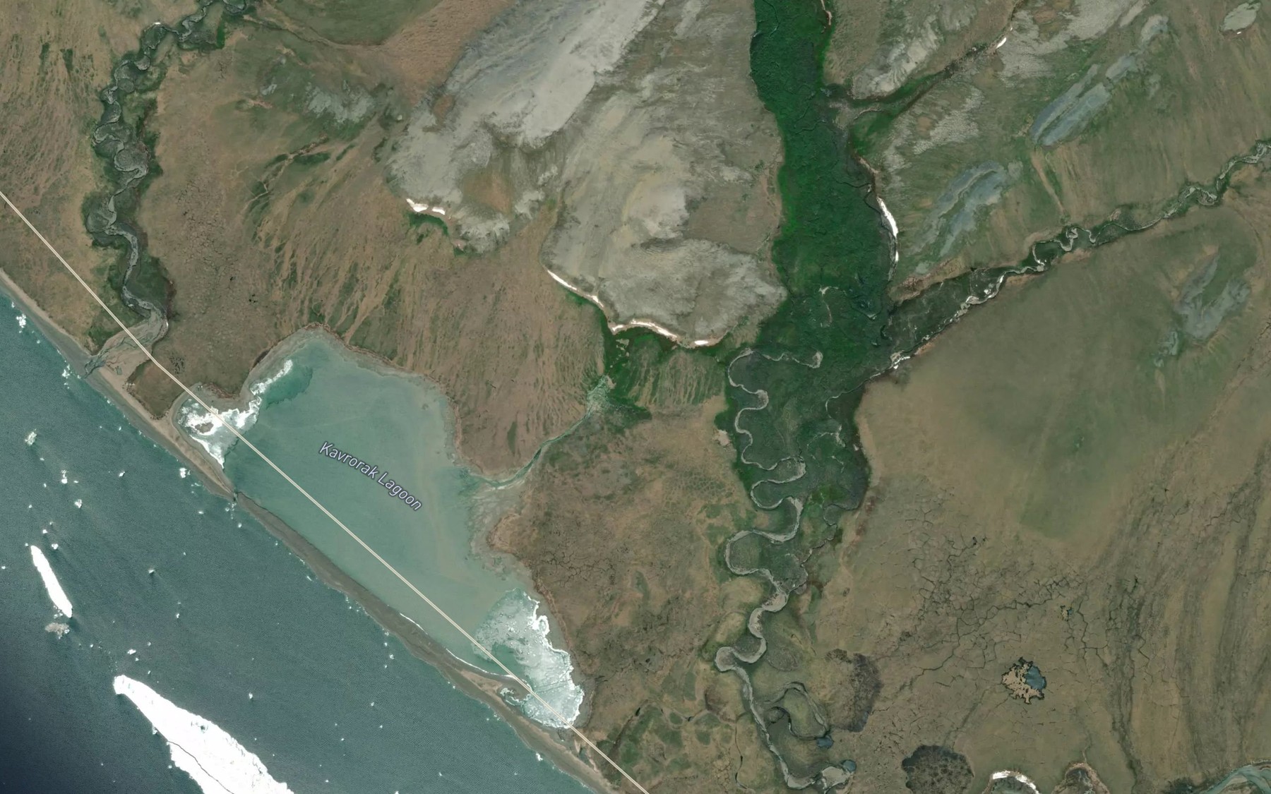 Satellite map of the Kavrorak Springs