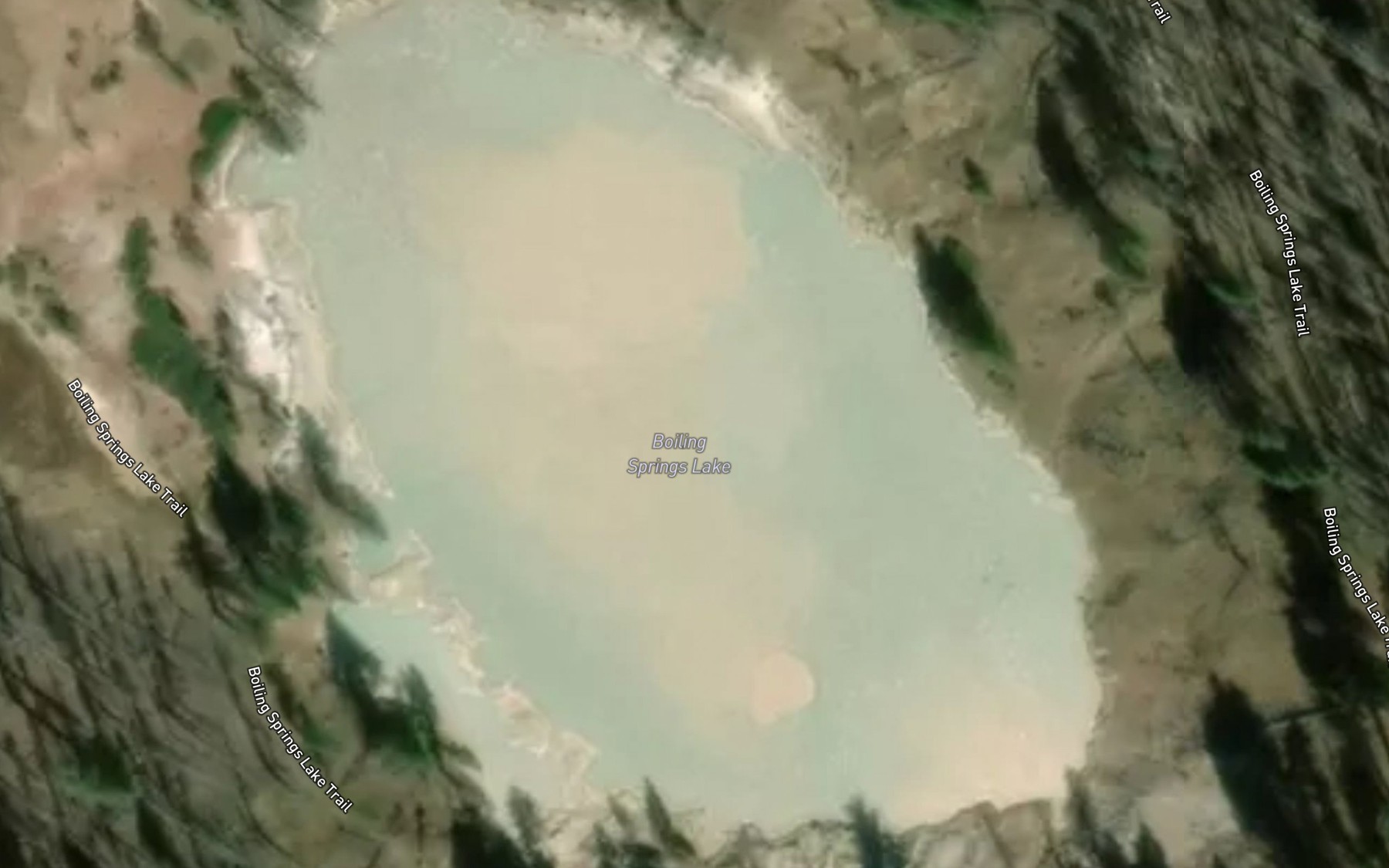 Satellite map of the Boiling Springs Lake
