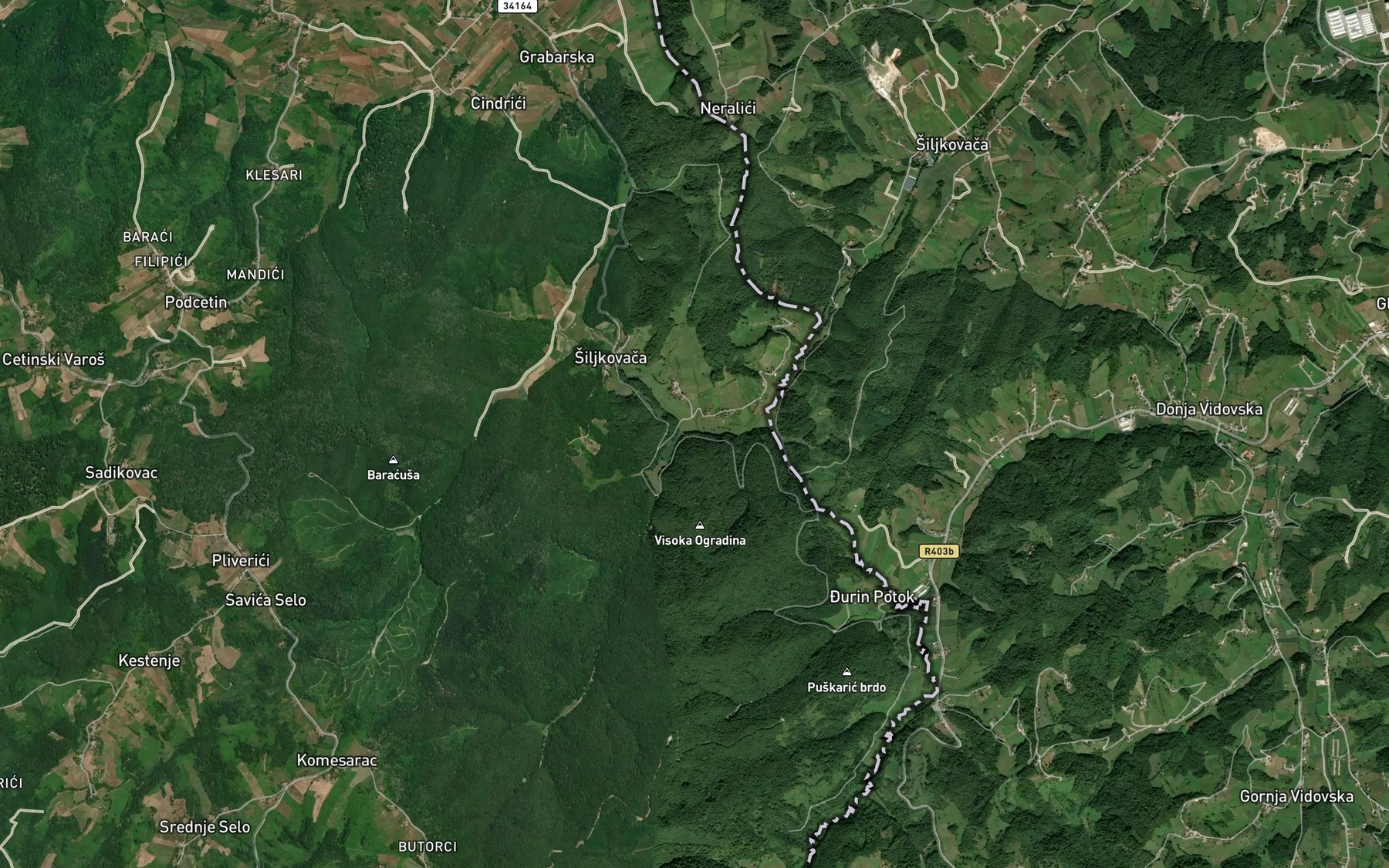 Satellite map of the Gredar