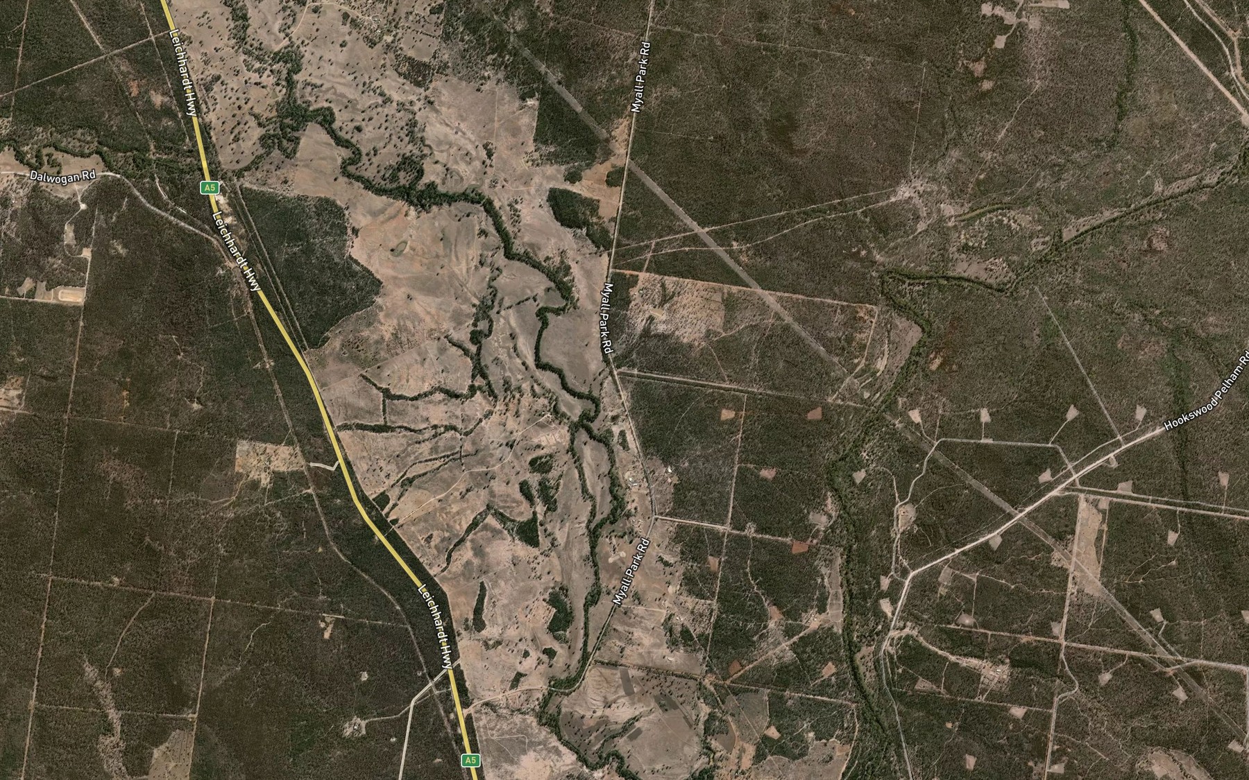 Satellite map of the Horseshoe Lagoon
