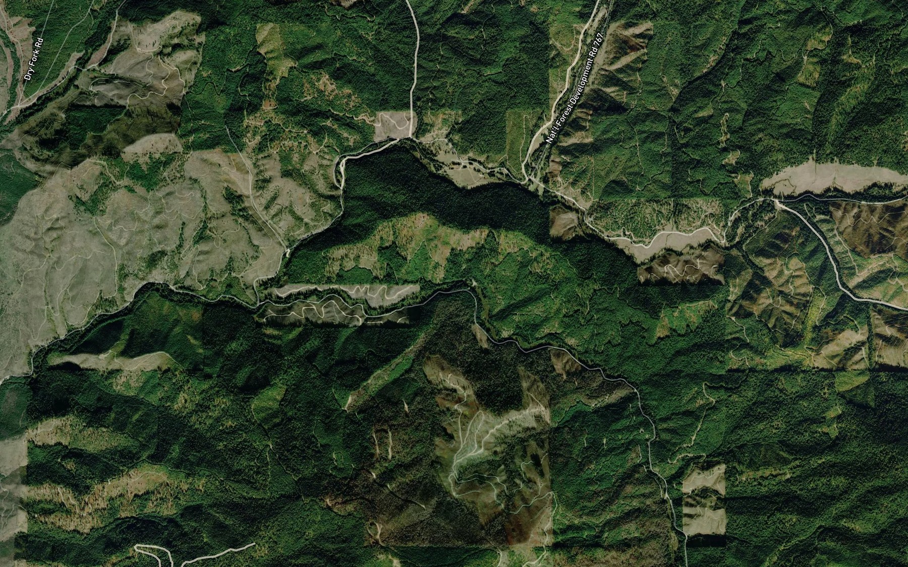 Satellite map of the Disalto Creek