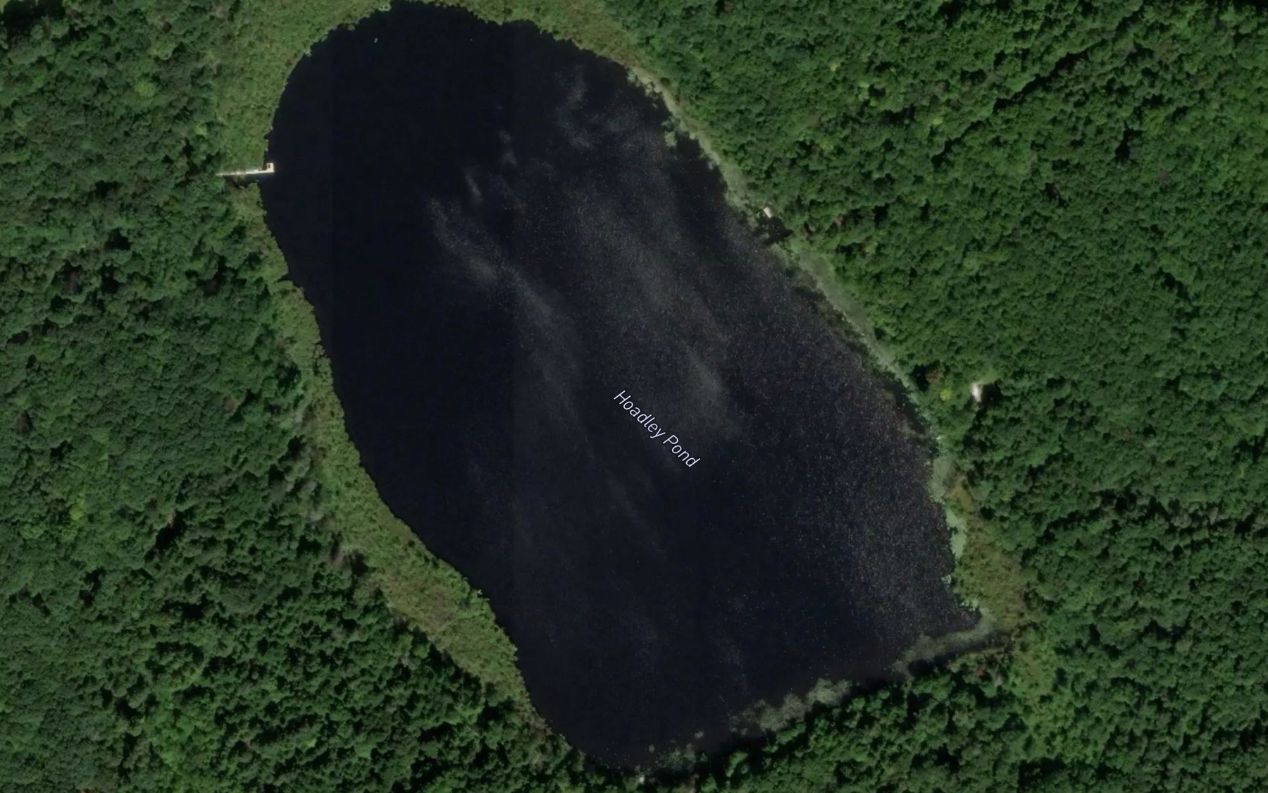 Satellite map of the Hoadley Pond