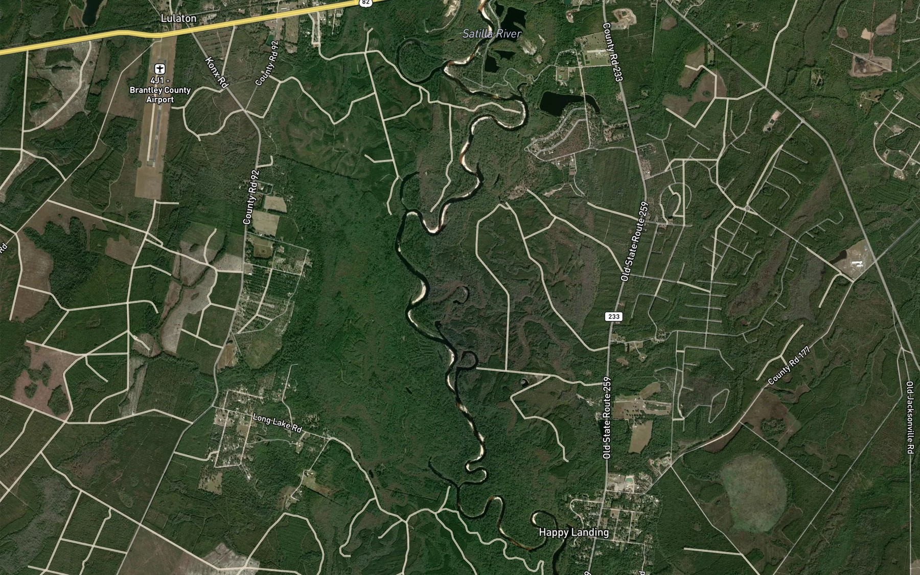 Satellite map of the Bonnett Lake