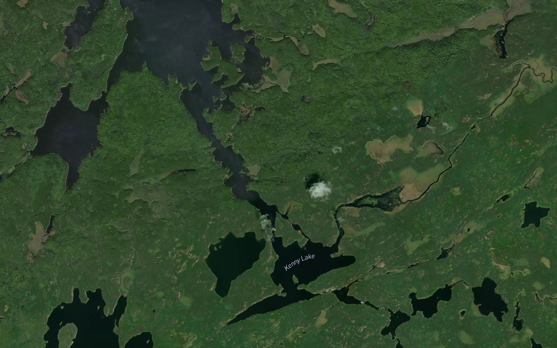 Satellite map of the Atkins Bay