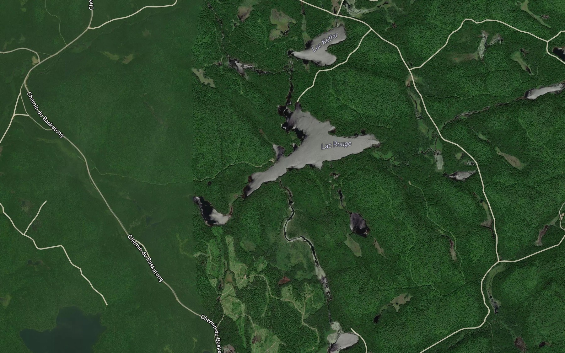 Satellite map of the Ruisseau Fraser