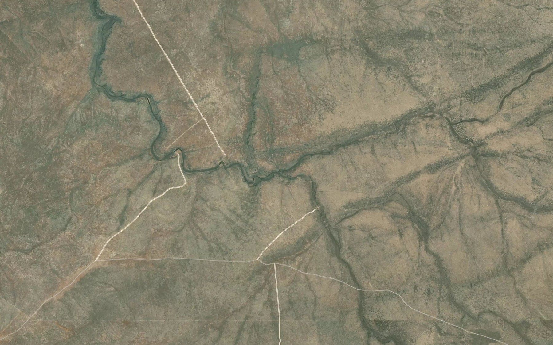 Satellite map of the Peacock Creek