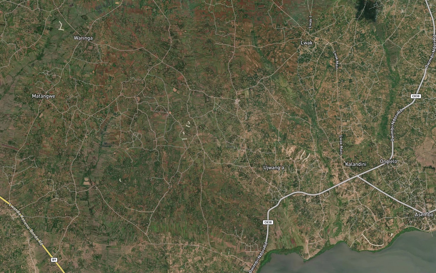 Satellite map of the Nyakina