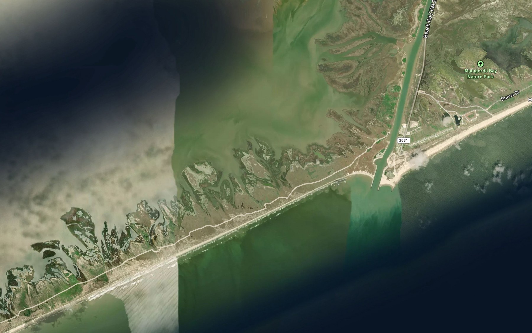 Satellite map of the Long Bayou