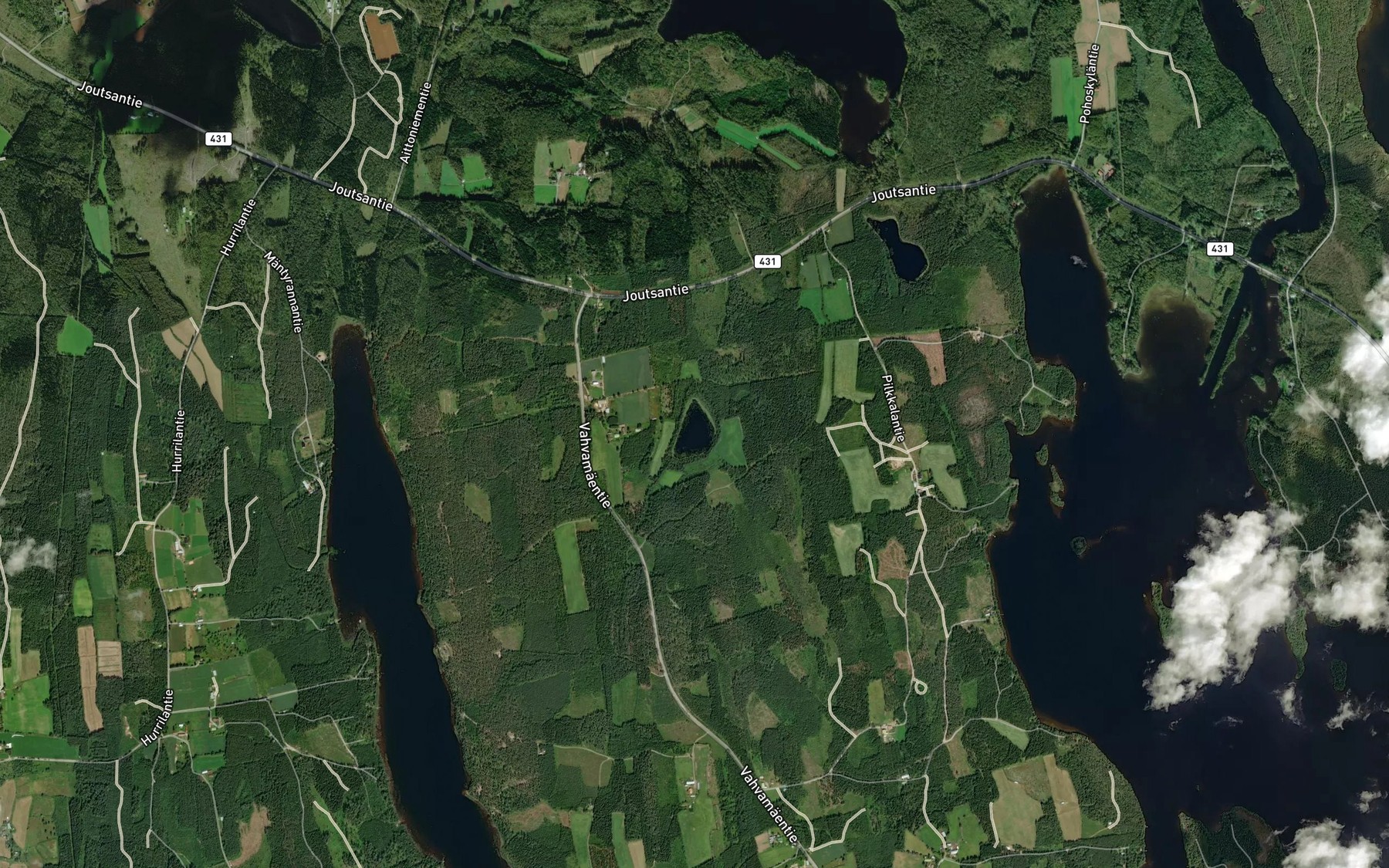 Satellite map of the Hiekkalampi