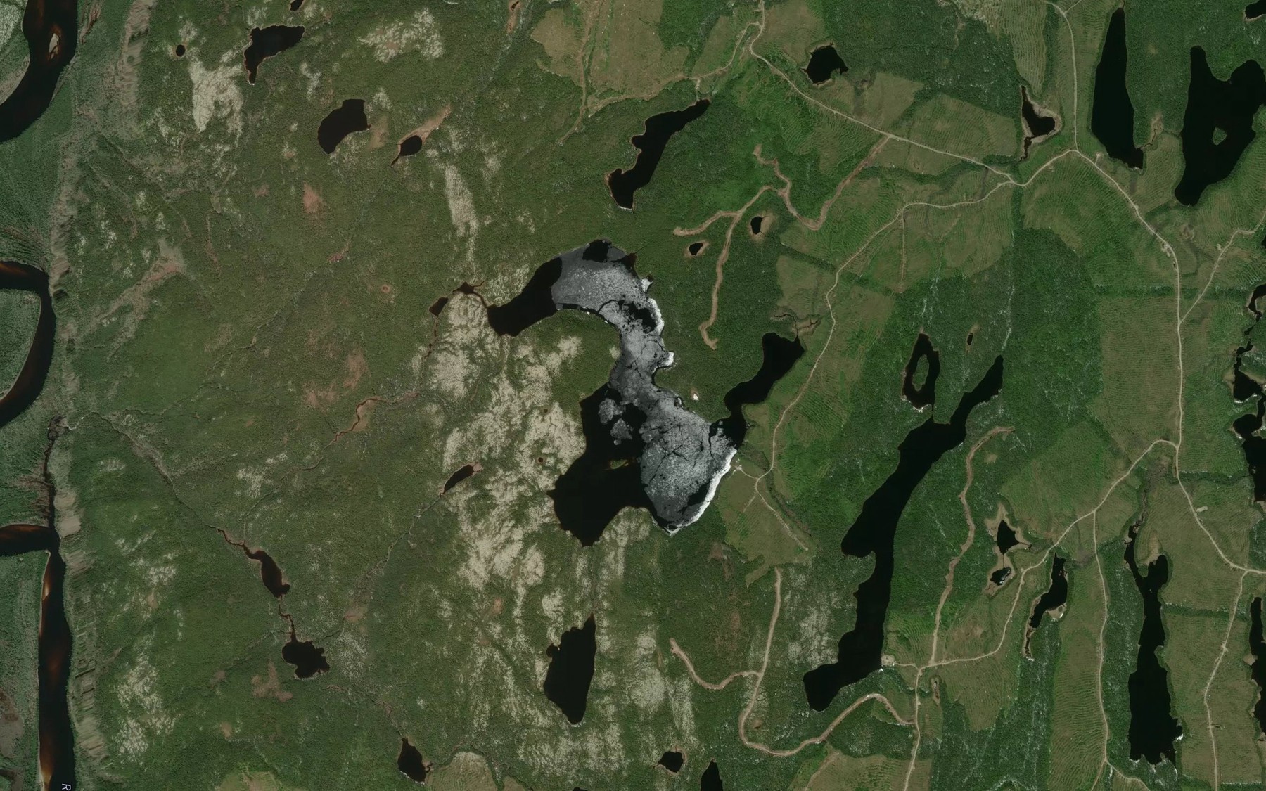 Satellite map of the Lac Duponty