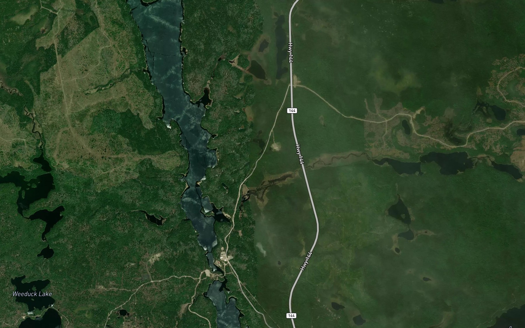 Satellite map of the Errington Creek