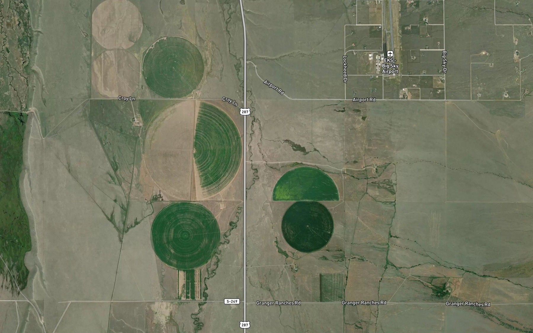 Satellite map of the Tolman Creek
