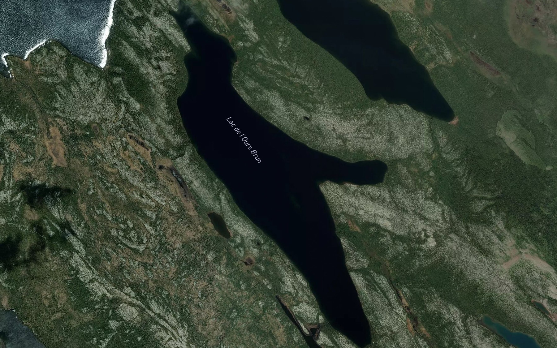 Satellite map of the Lac de l'Ours Brun