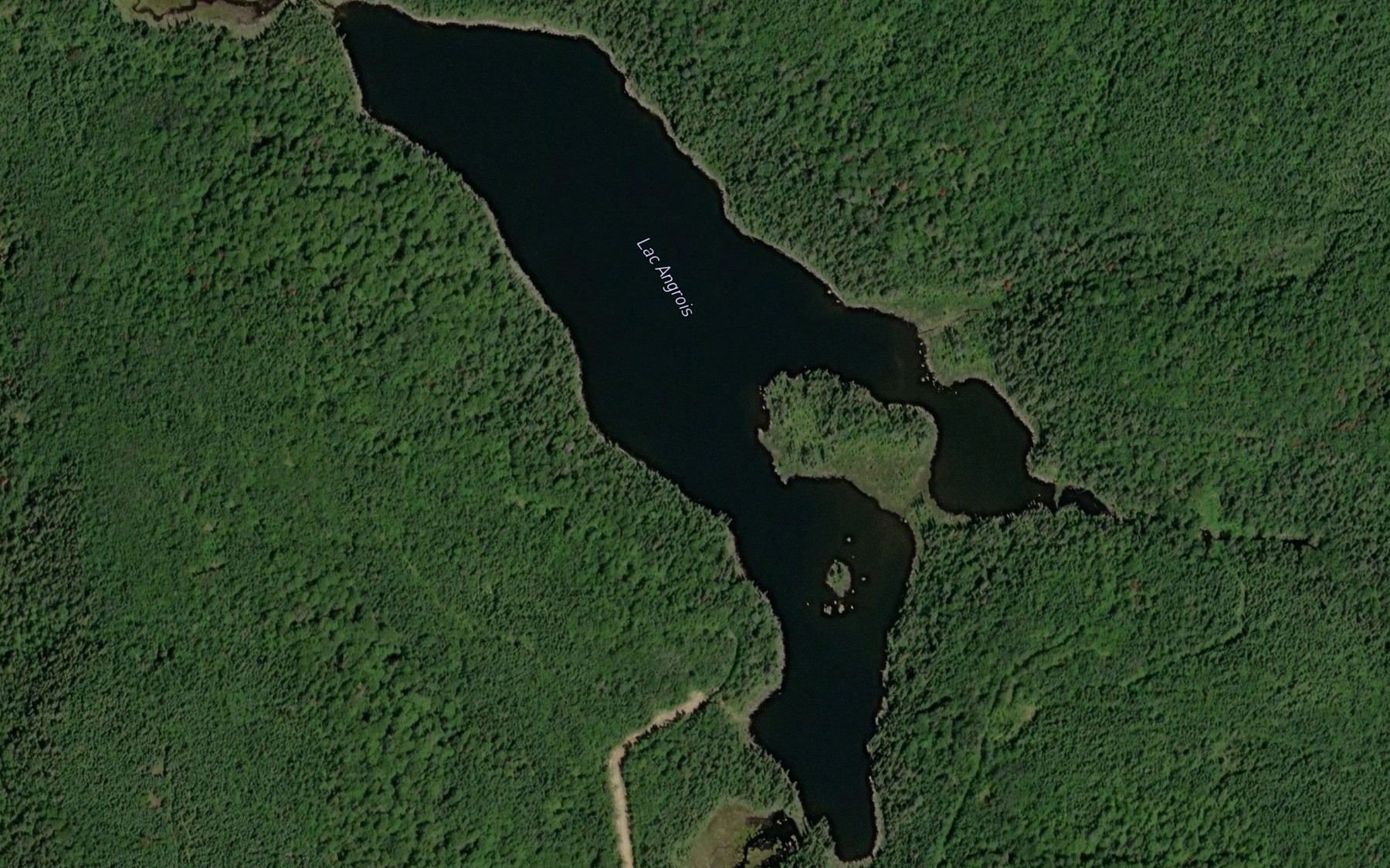 Satellite map of the Lac Angrois