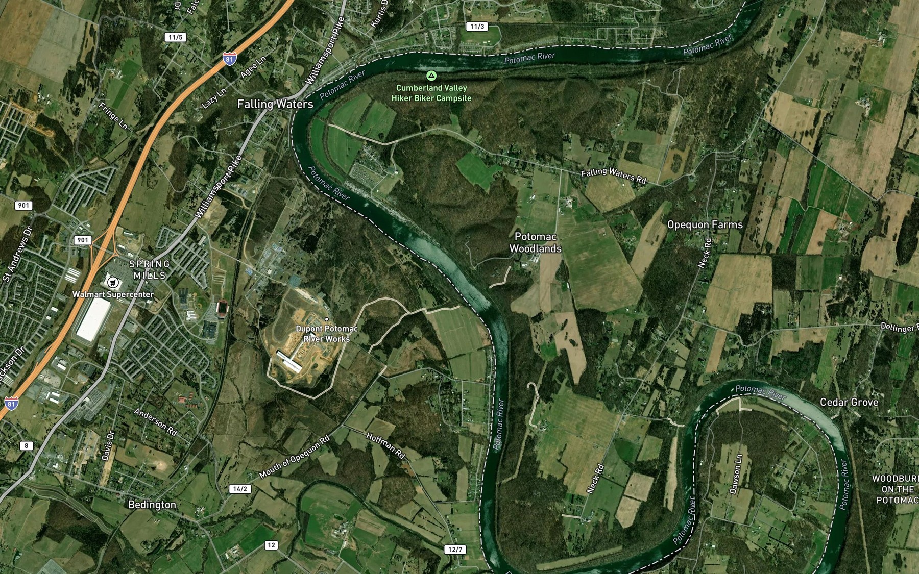 Satellite map of the Spot 6